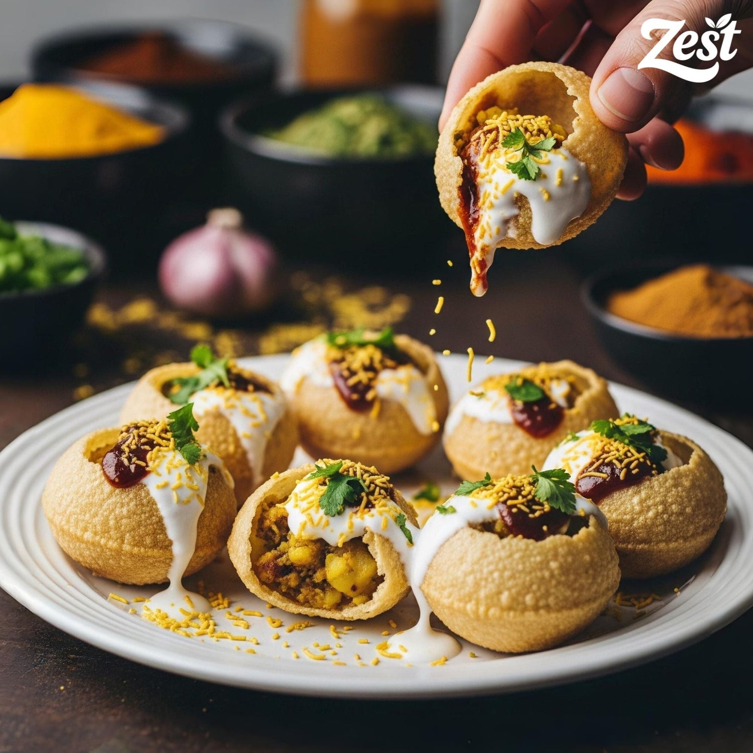 Dahi Puri Recipe by Zest Foods Chat Masala