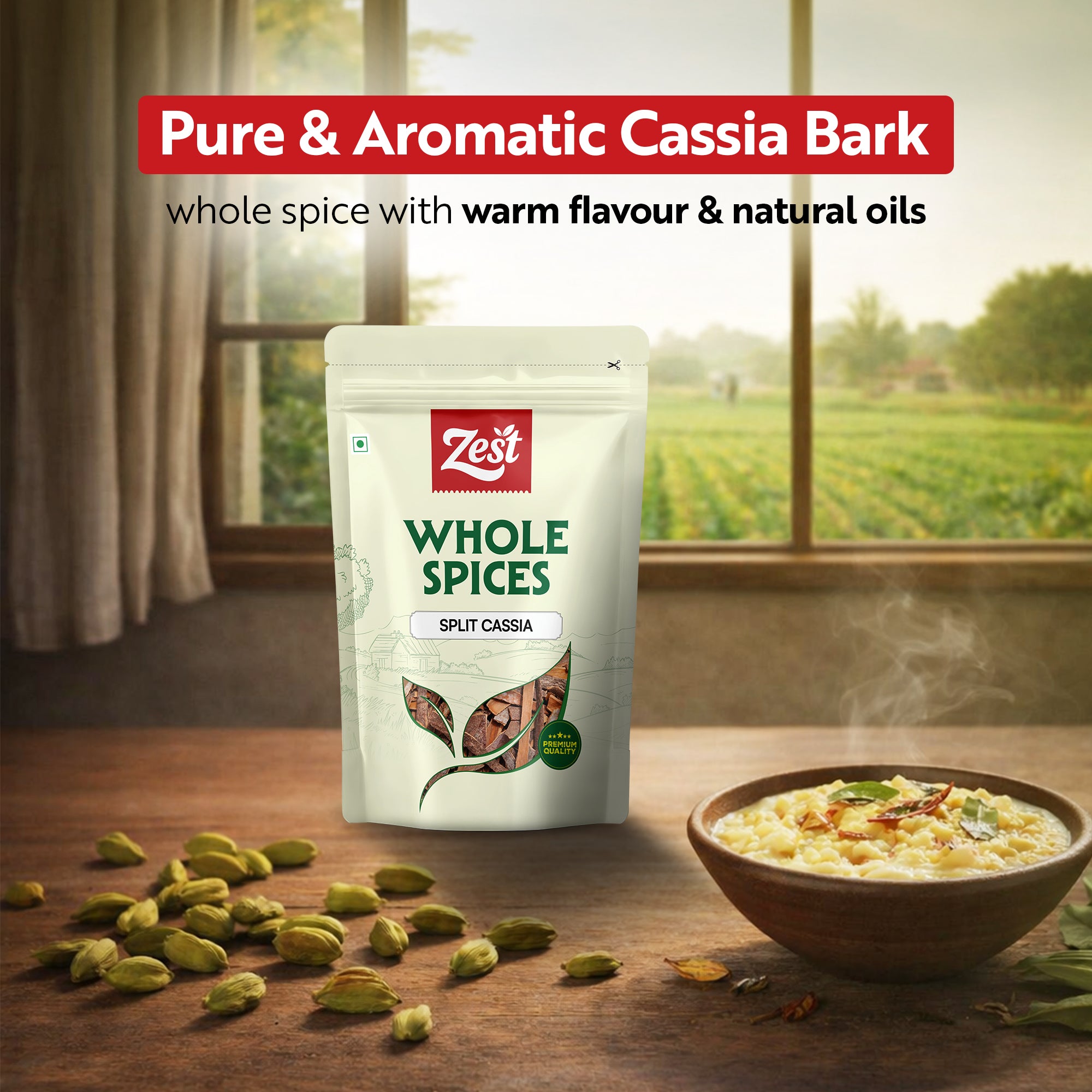 Zest Taj Bark (Cassia) – Pure, Aromatic Whole Spice | 80g