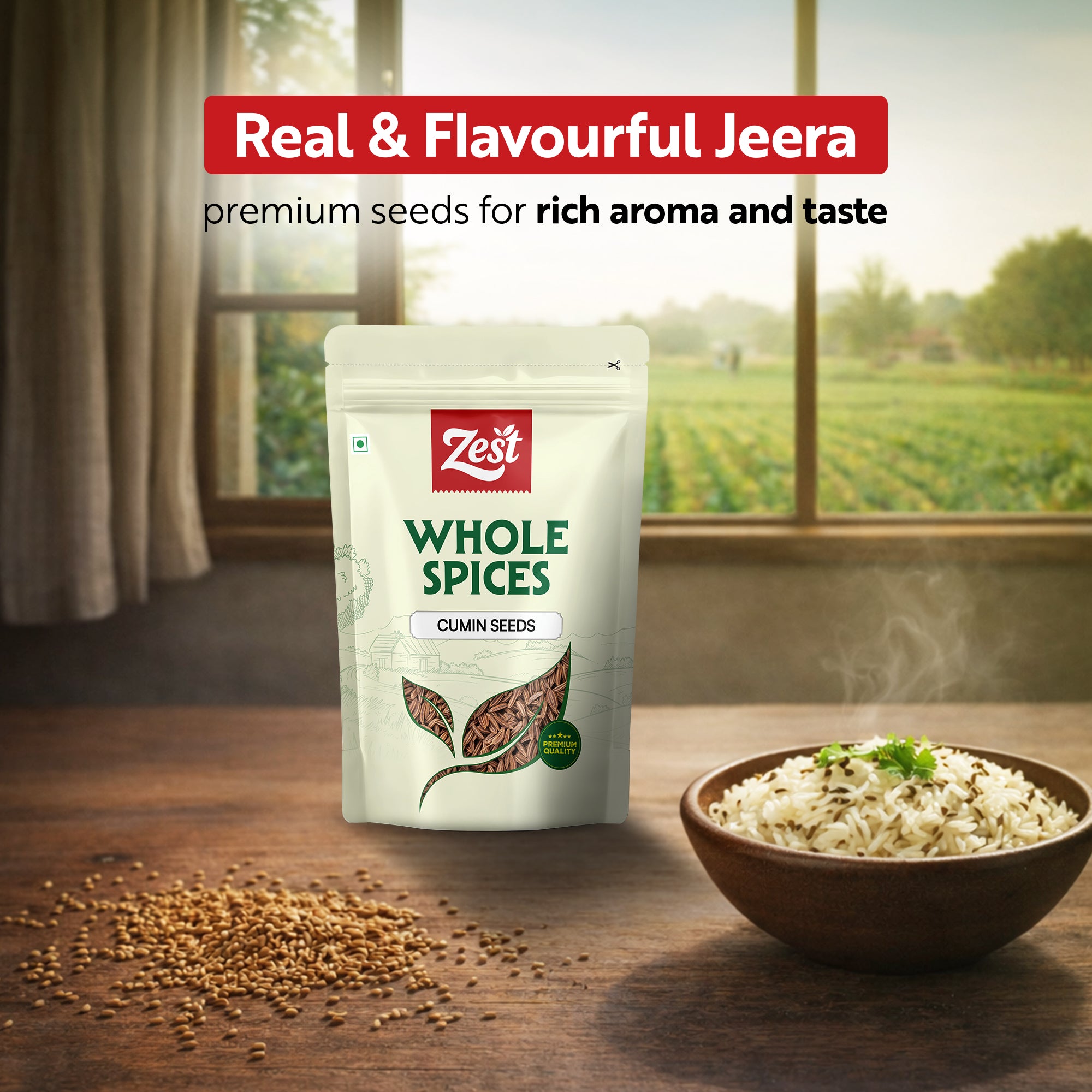 Cumin Seeds by Zest – Pure & Aromatic Whole Jeera - 100gm