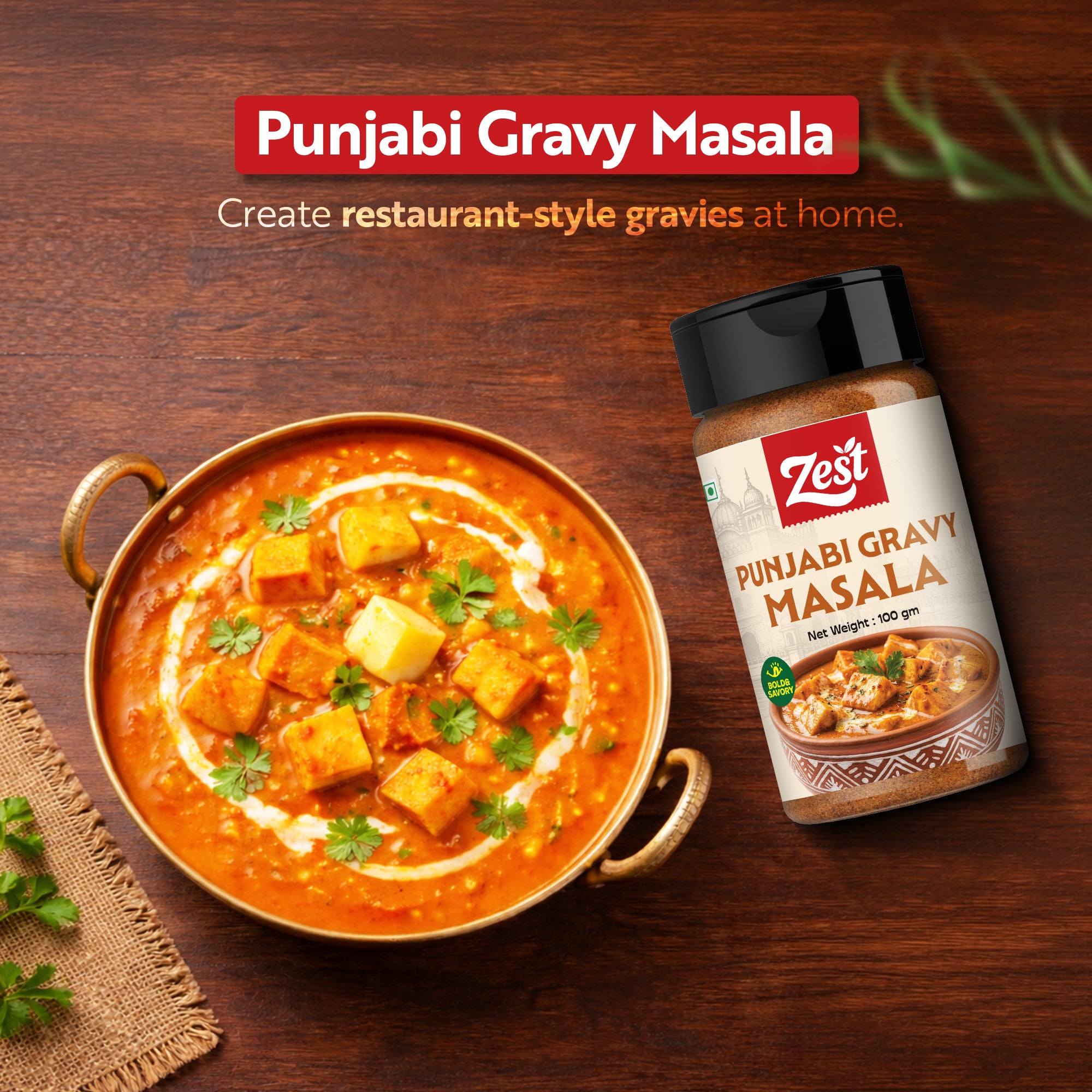 Zest Punjabi Gravy – 100g | Punjabi-Style Rich & Aromatic Gravy Blend