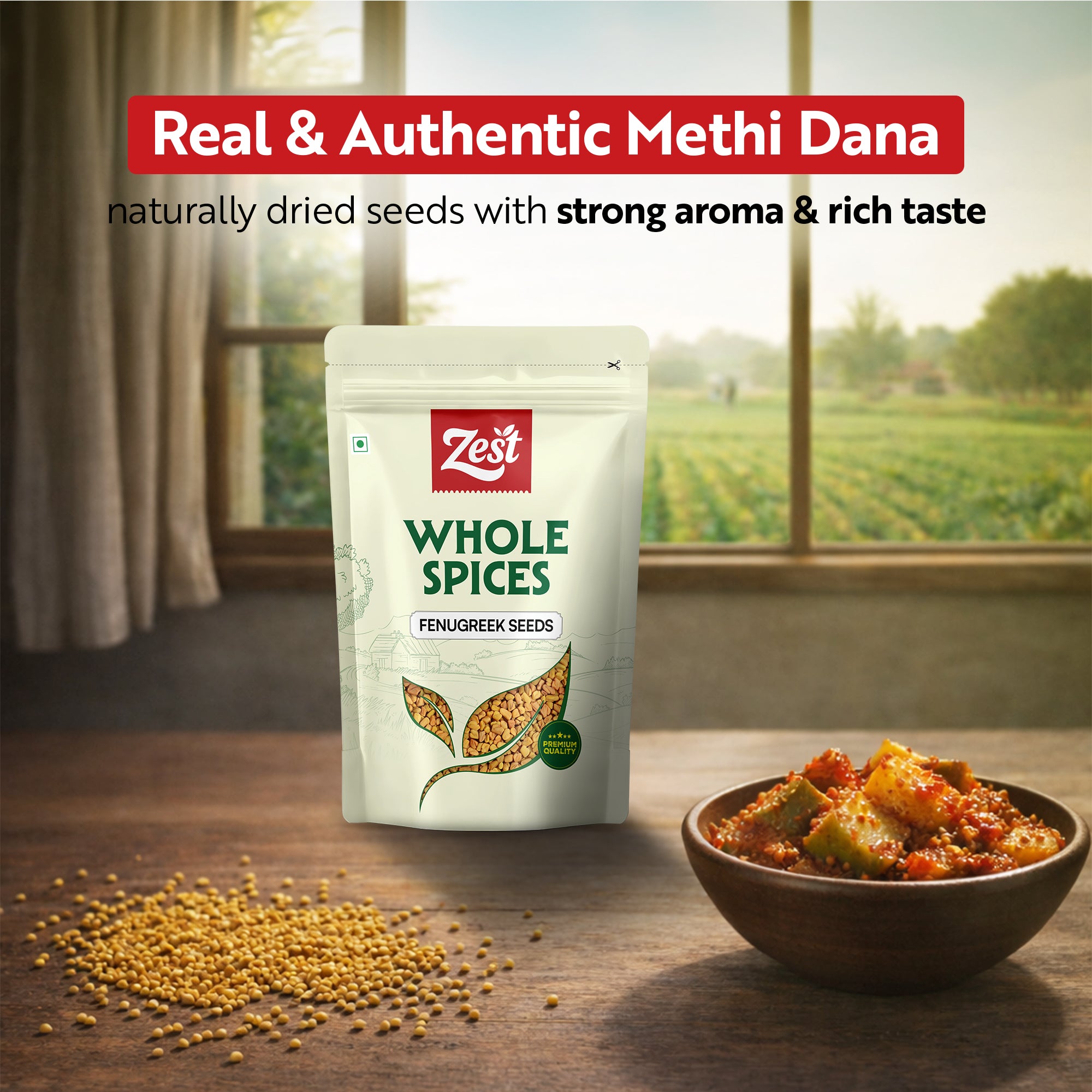 Fenugreek Seeds by Zest – Pure & Naturally Dried Methi Dana | 100gm