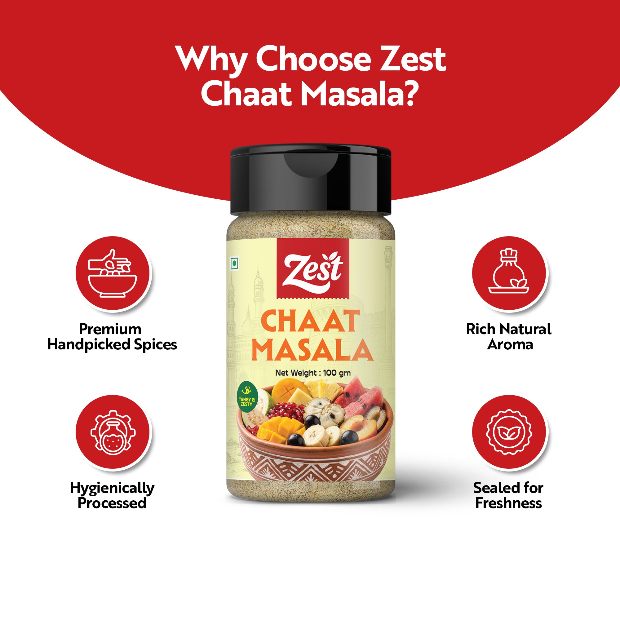 Chat Masala by Zest – Tangy & Spicy Indian Blend | 100g