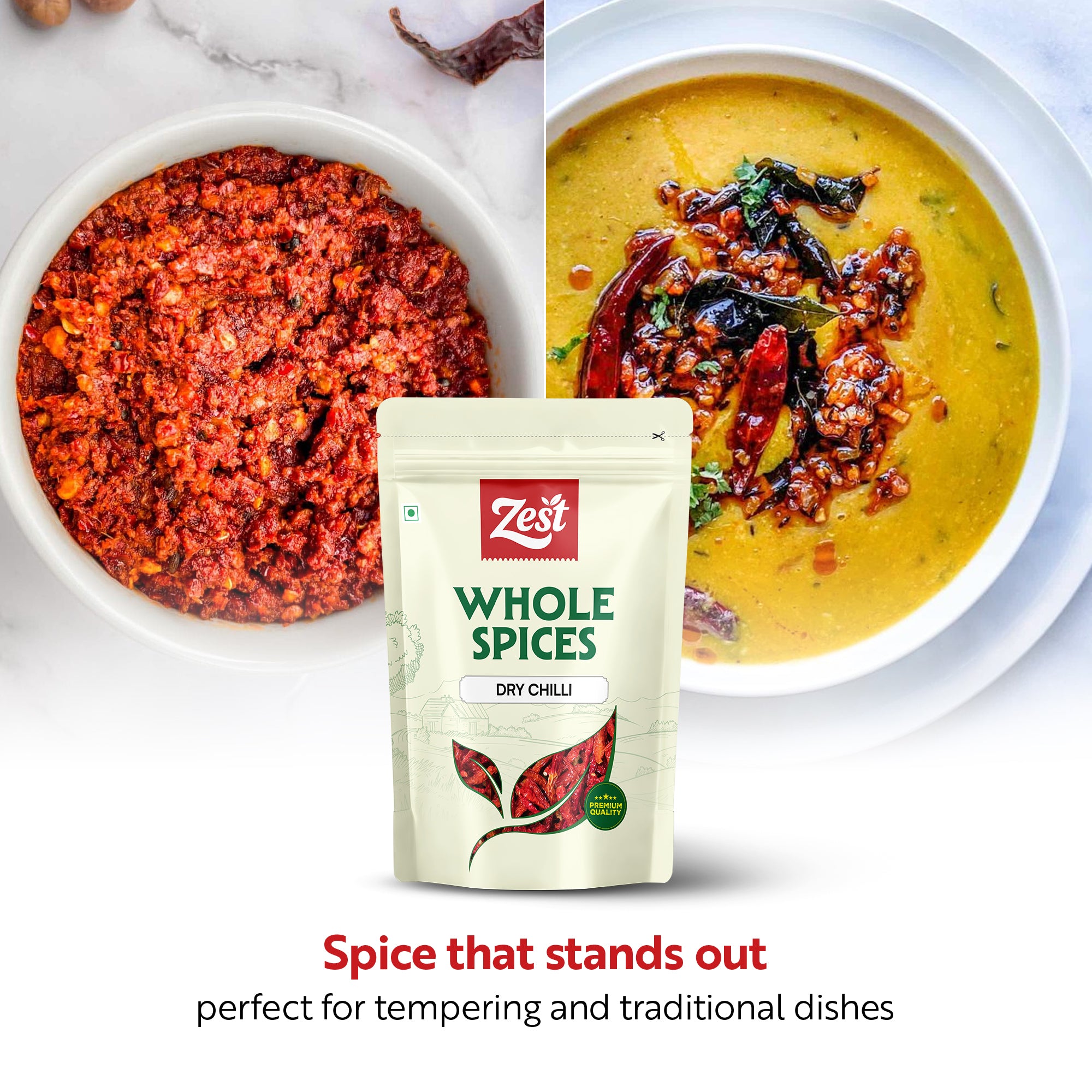 Whole Dry Chilli by Zest – Premium Sun-Dried Red Chilli | 100gm