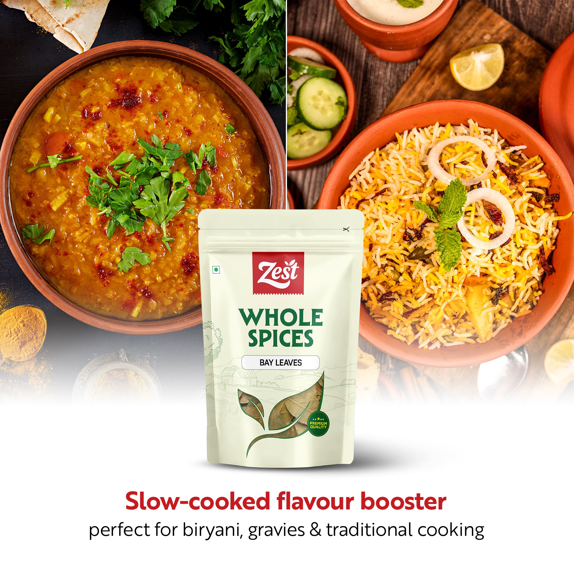 Bay Leaves – Pure & Naturally Dried Tej Patta | 60gm | Zest Foods