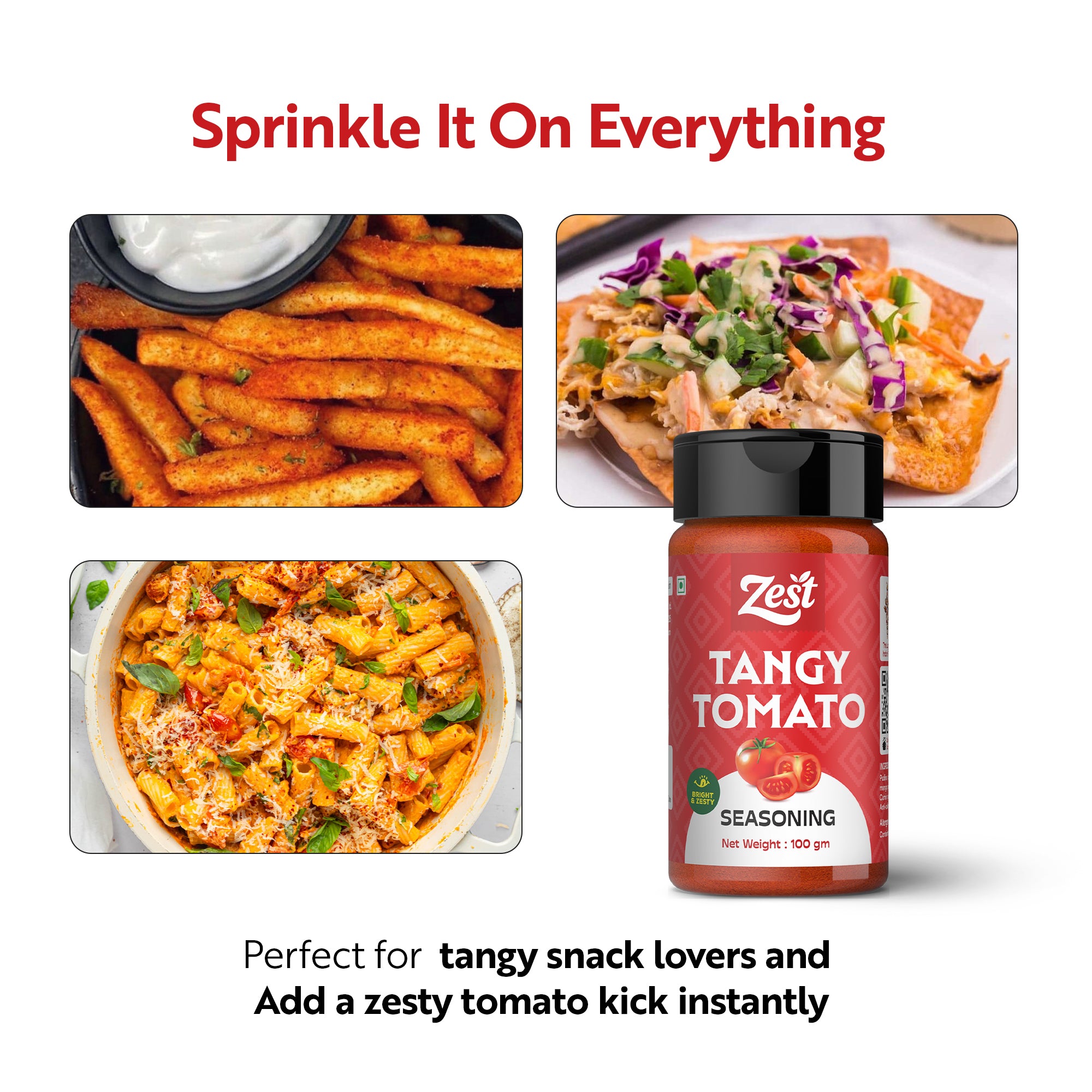 Zest Tangy Tomato Seasoning – Bold & Zesty Tomato Flavour | 100g