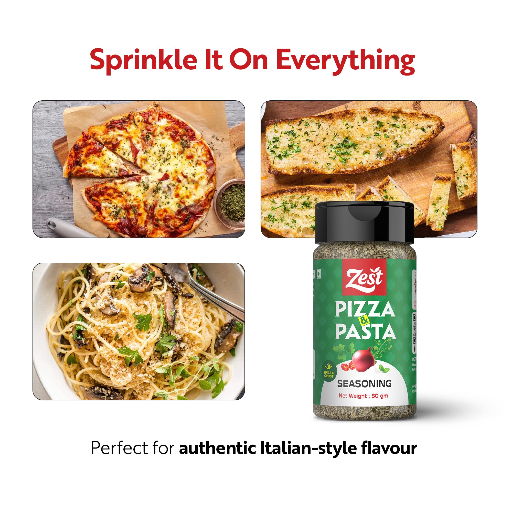 Pizza and Pasta Seasoning | Italian Herb Mix by ZEST | 80g