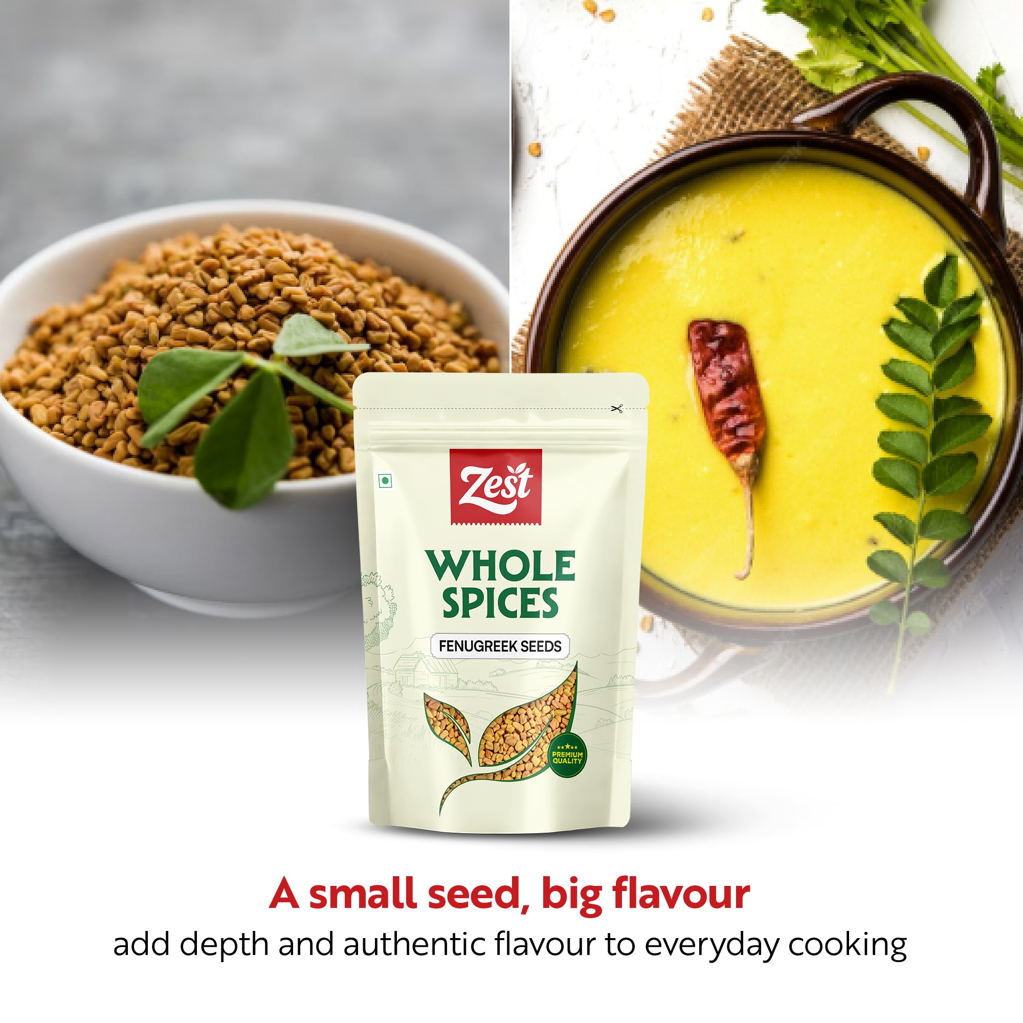 Fenugreek Seeds by Zest – Pure & Naturally Dried Methi Dana | 100gm