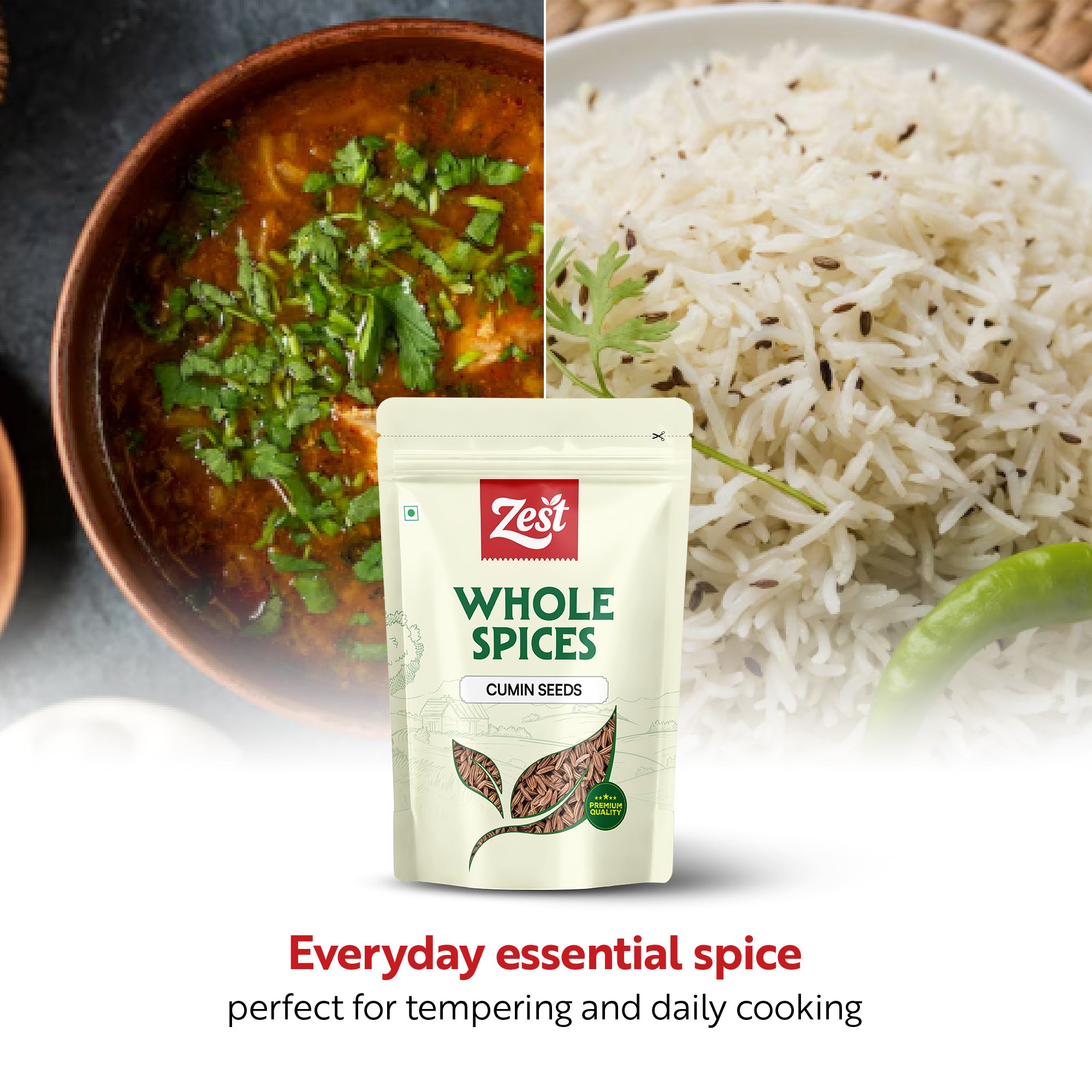 Cumin Seeds by Zest – Pure & Aromatic Whole Jeera - 100gm