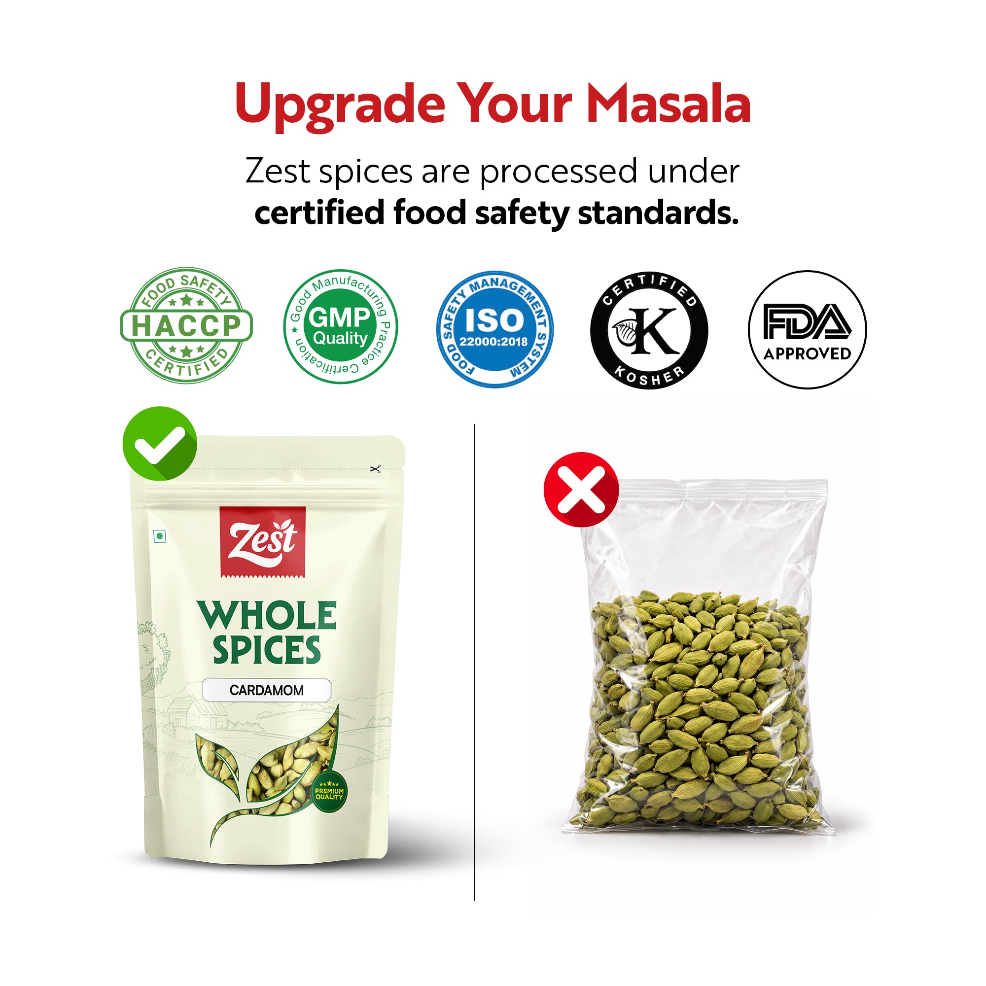 Whole Cardamom – Premium, Fresh & Aromatic Indian Spice | 100g | Zest