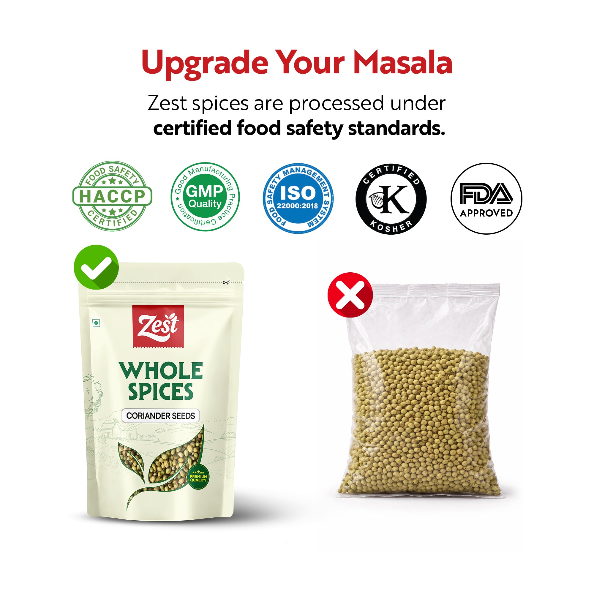 Coriander Seeds by Zest – Pure & Aromatic Whole Dhania - 100gm