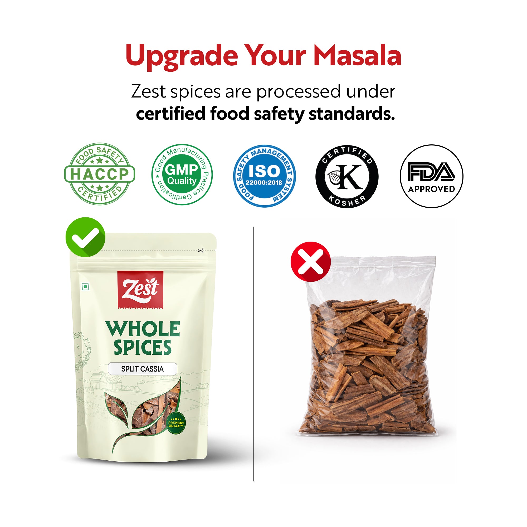 Zest Taj Bark (Cassia) – Pure, Aromatic Whole Spice | 80g