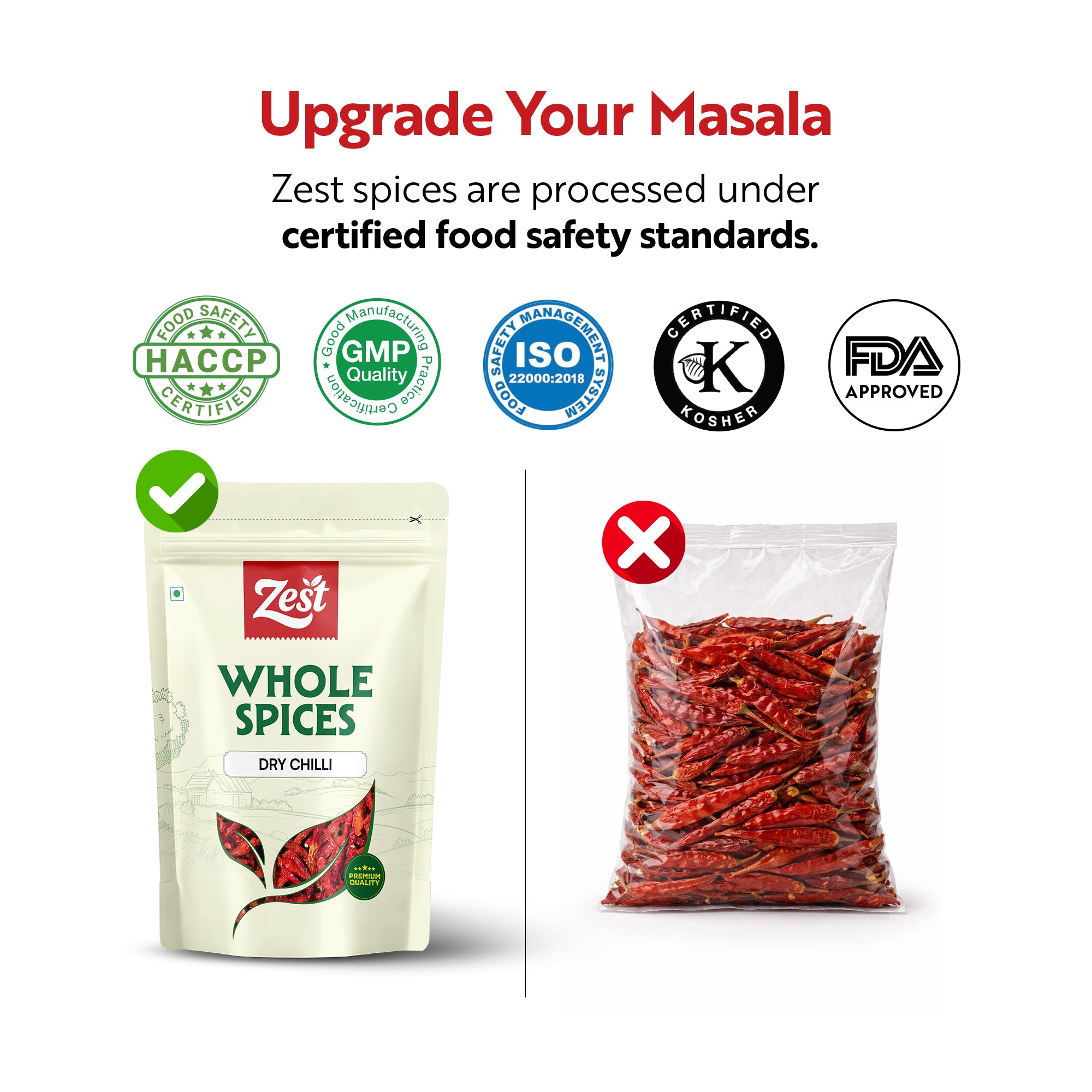Whole Dry Chilli by Zest – Premium Sun-Dried Red Chilli | 100gm