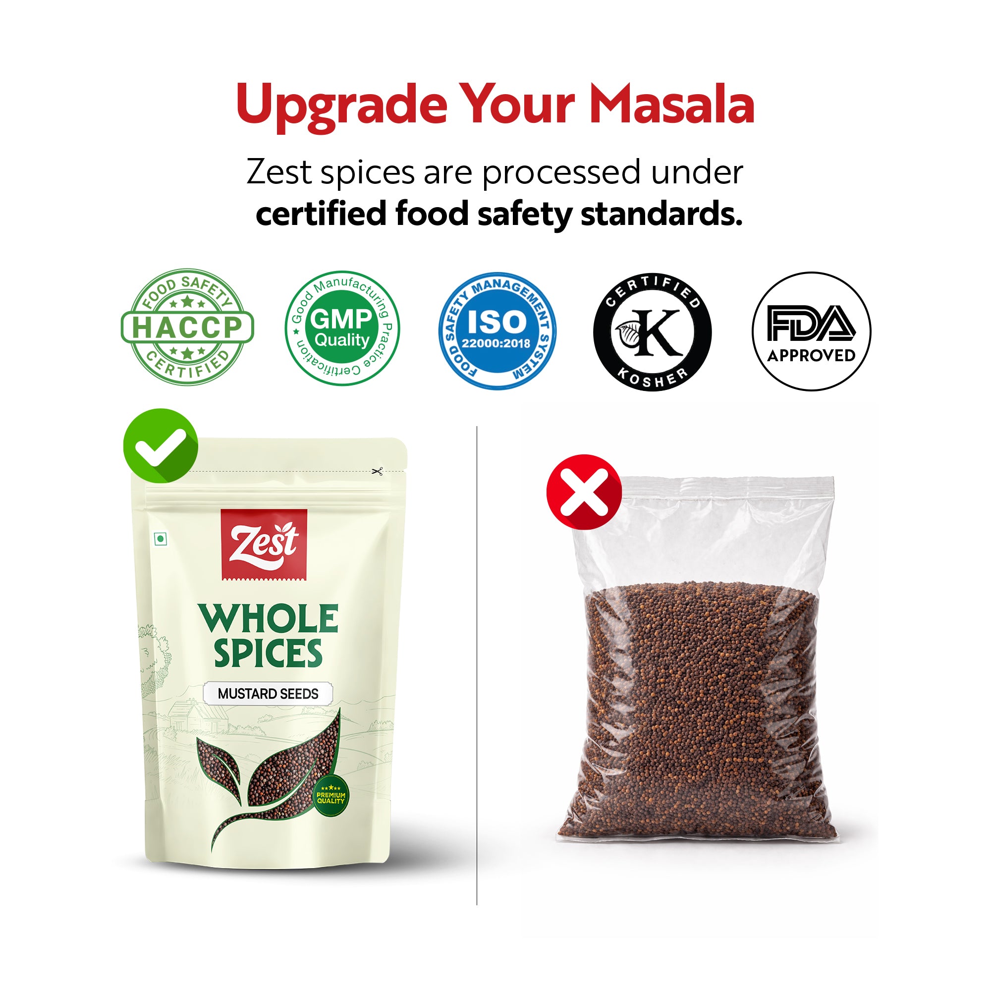 Mustard Seeds by Zest – Pure & Aromatic Whole Rai | 100gm