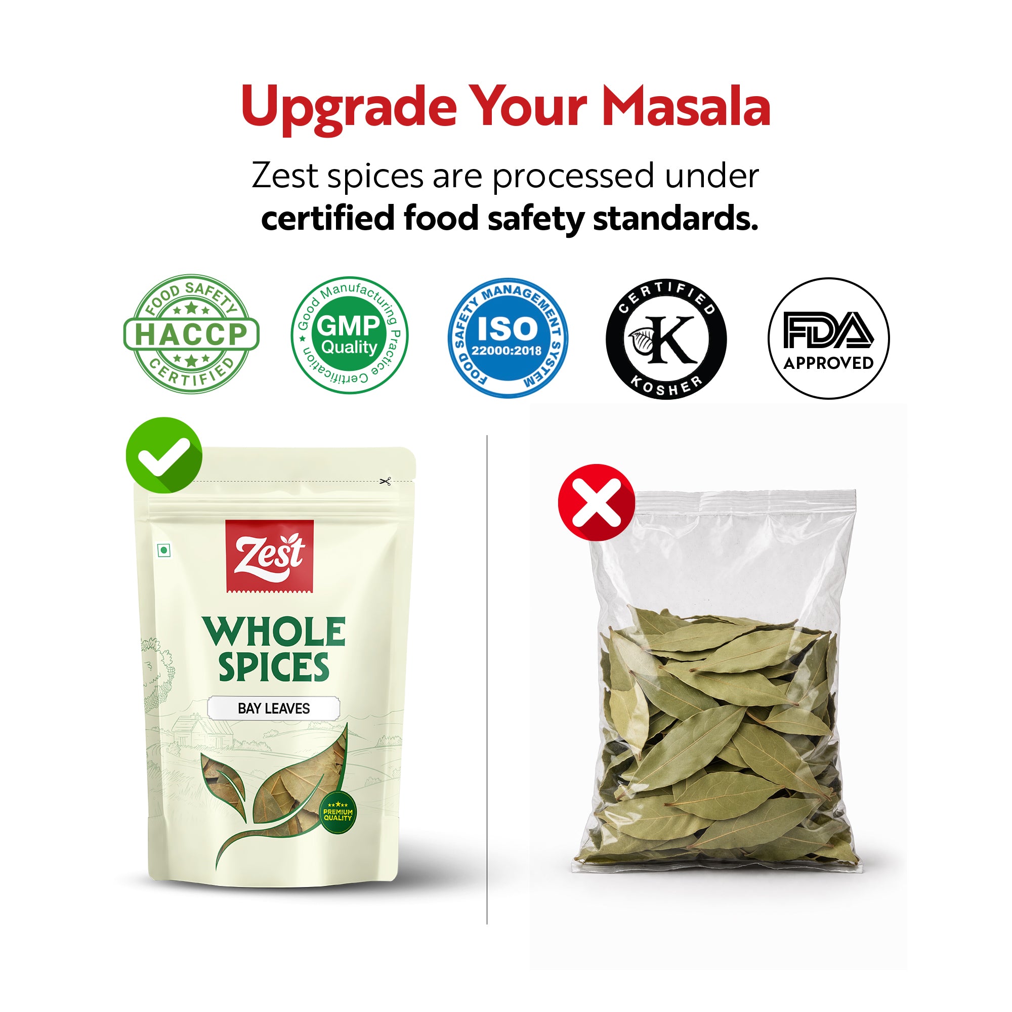 Bay Leaves – Pure & Naturally Dried Tej Patta | 60gm | Zest Foods