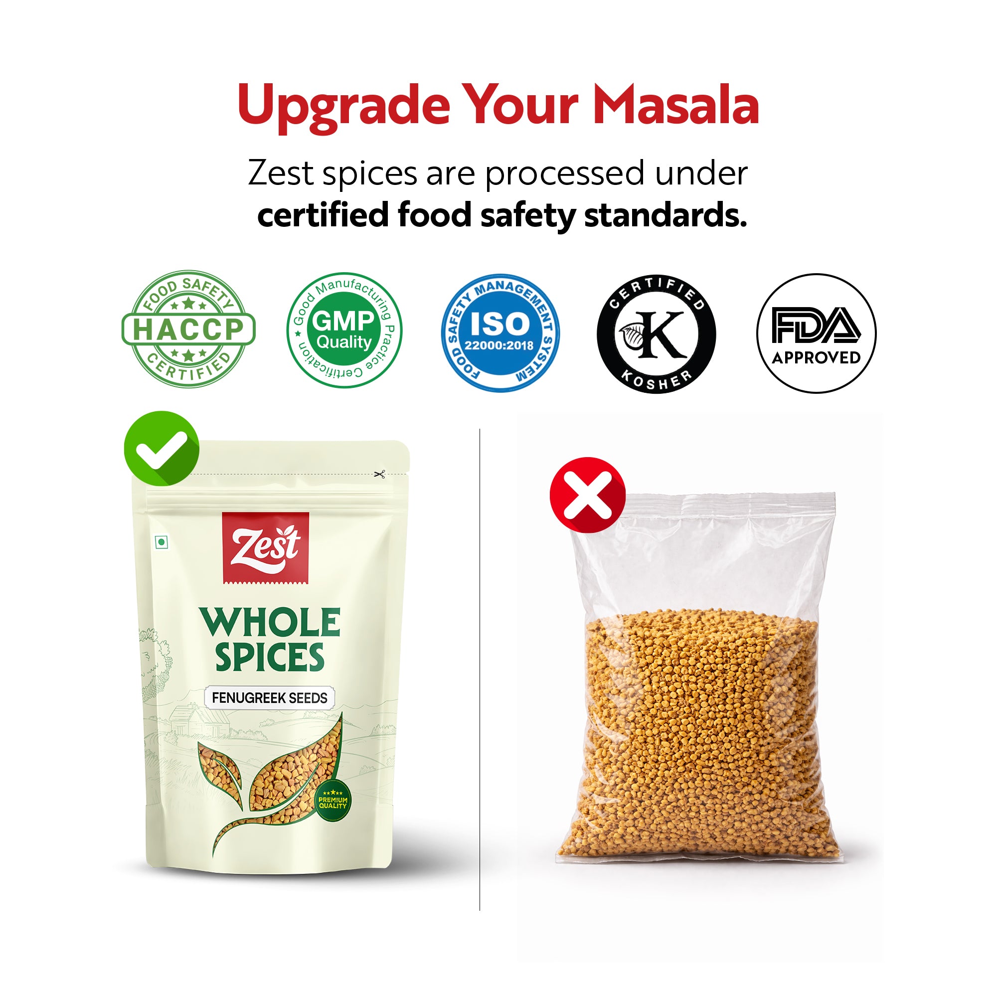 Fenugreek Seeds by Zest – Pure & Naturally Dried Methi Dana | 100gm
