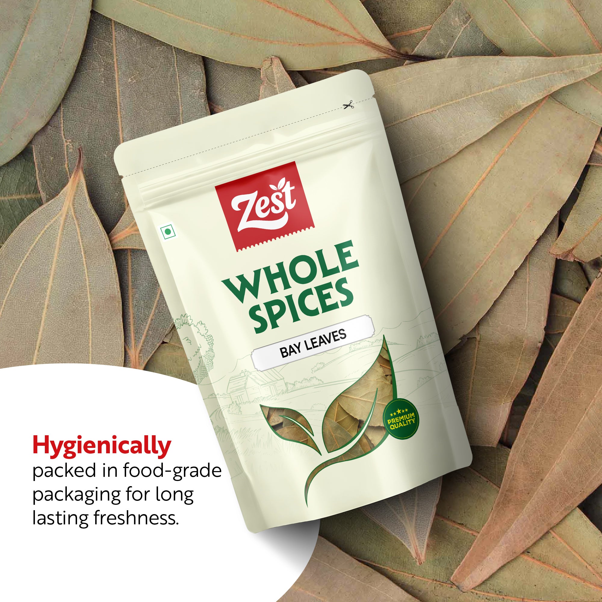 Bay Leaves – Pure & Naturally Dried Tej Patta | 60gm | Zest Foods