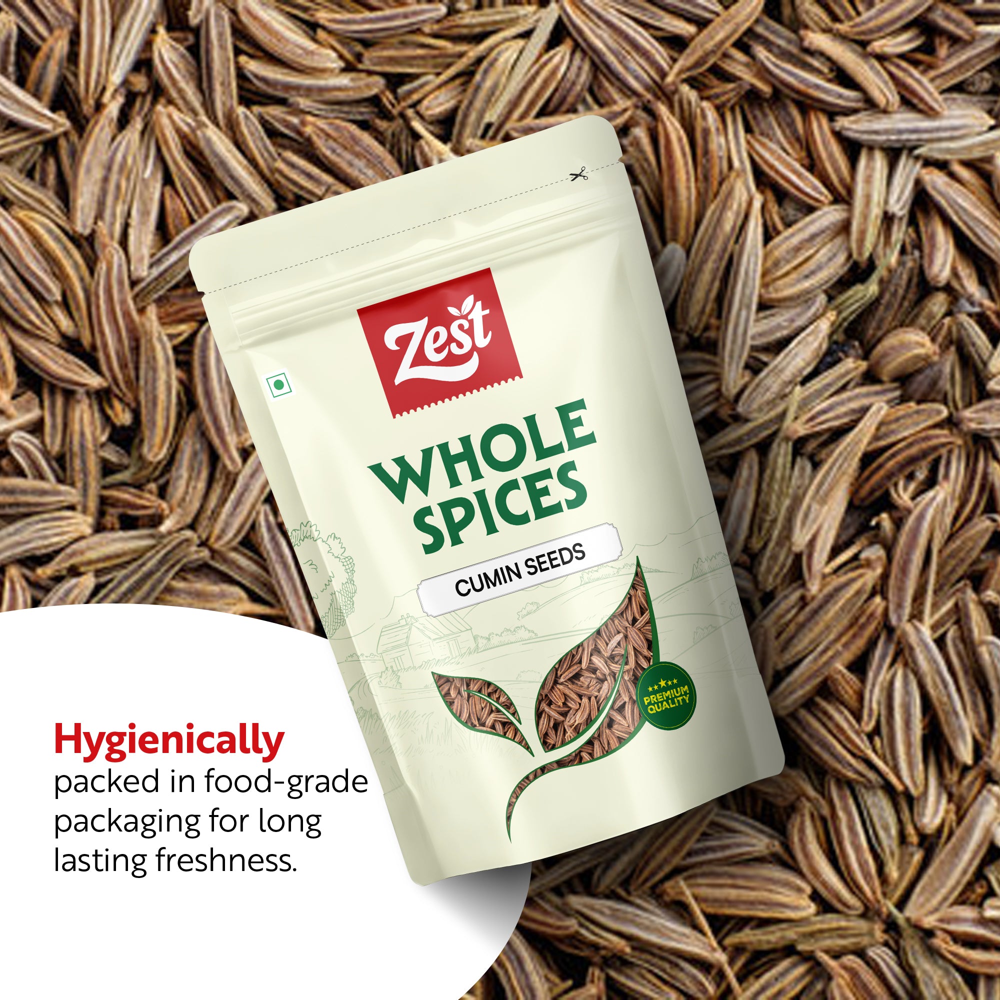 Cumin Seeds by Zest – Pure & Aromatic Whole Jeera - 100gm