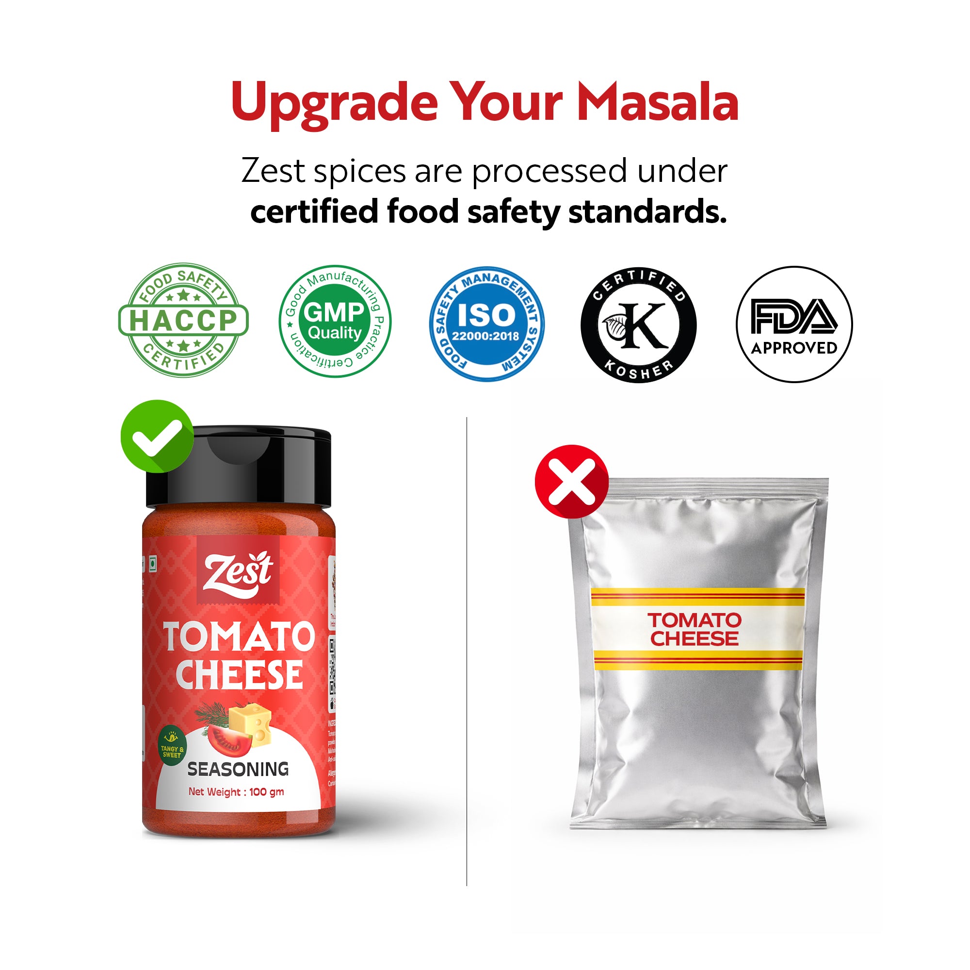 Zest Tomato Cheese Seasoning – Tangy Tomato & Creamy Cheese Blend | 100g