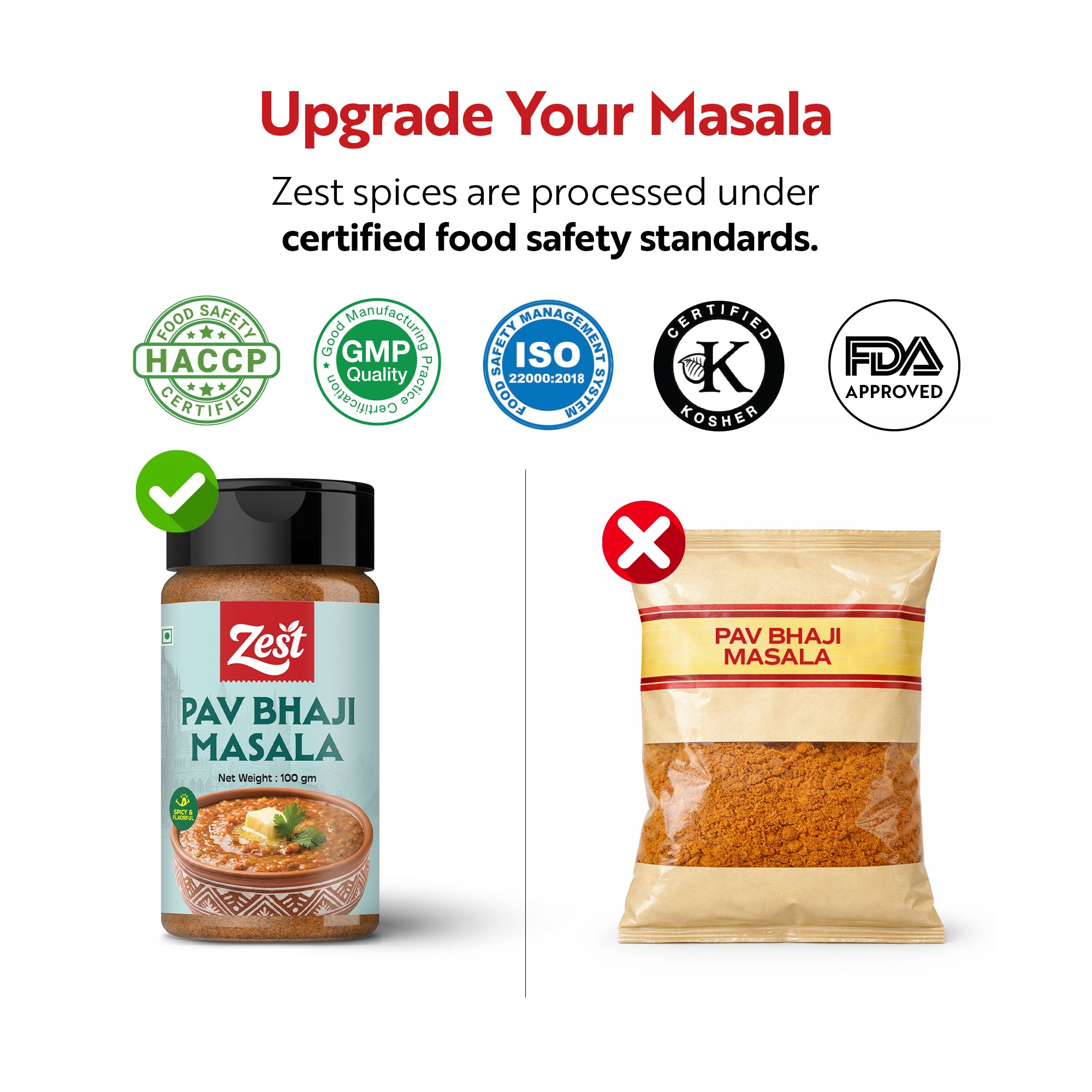 Pav Bhaji Masala by Zest – Authentic Street-Style Spice Blend | 100g