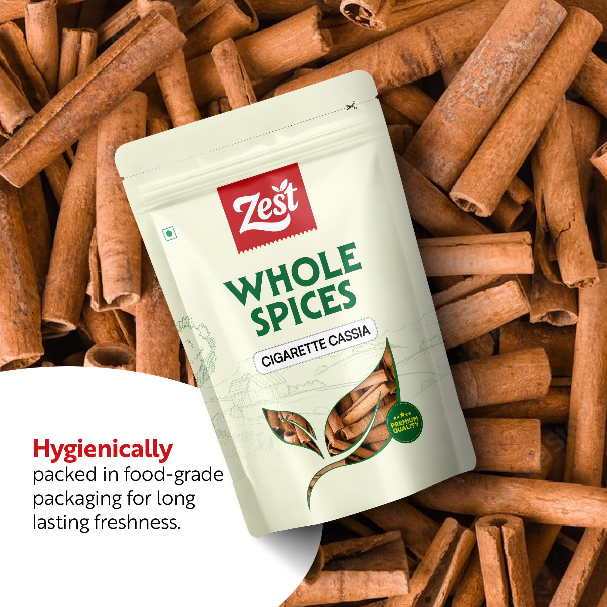 Taj Stick (Cassia Sticks) (Cigaratte Cassia)– Pure, Aromatic Whole Spice | 100g