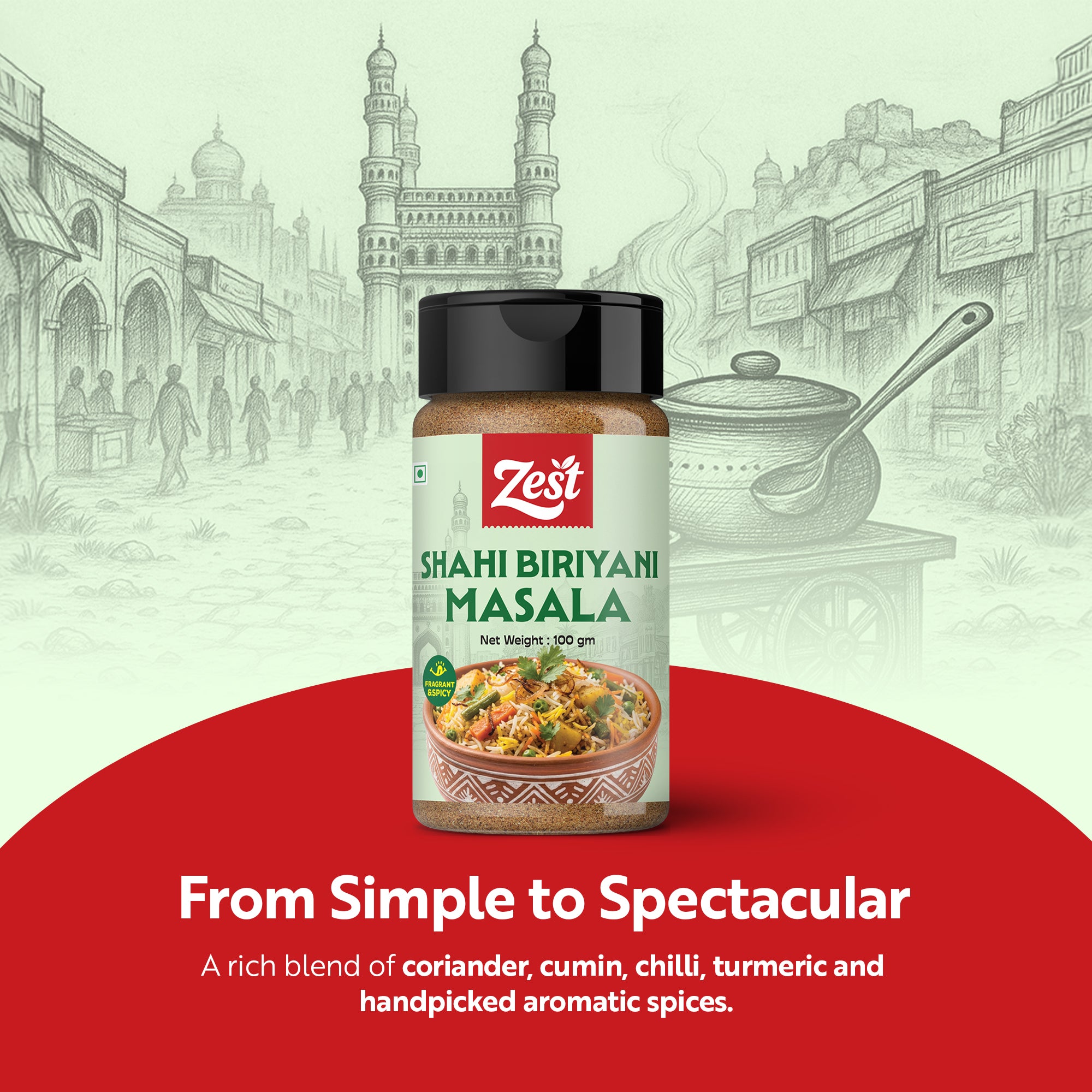 Zest Biryani Masala – 100g | Rich & Aromatic Indian Spice Blend