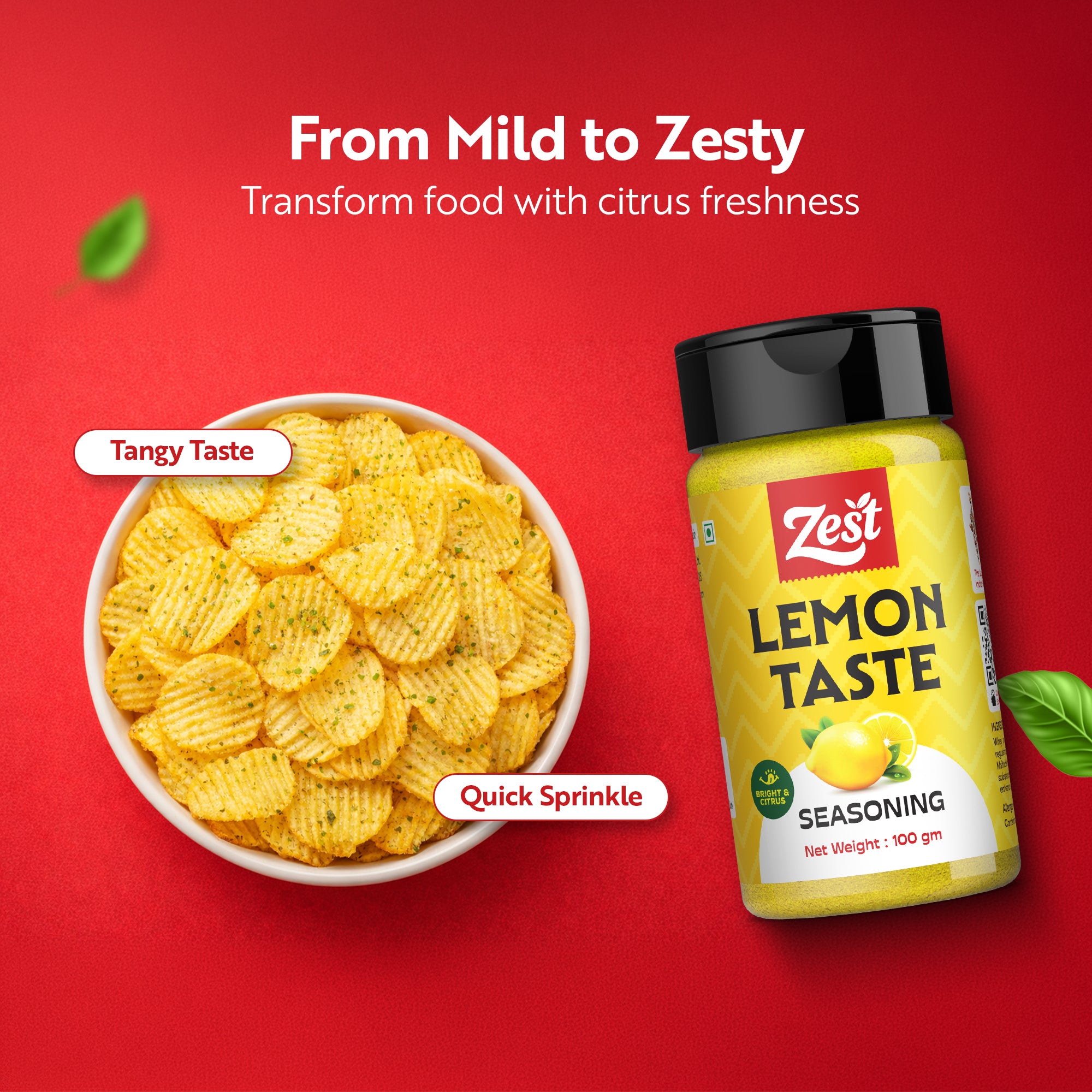Lemon Taste Seasoning by ZEST | Zesty Citrus Spice Blend | 100g