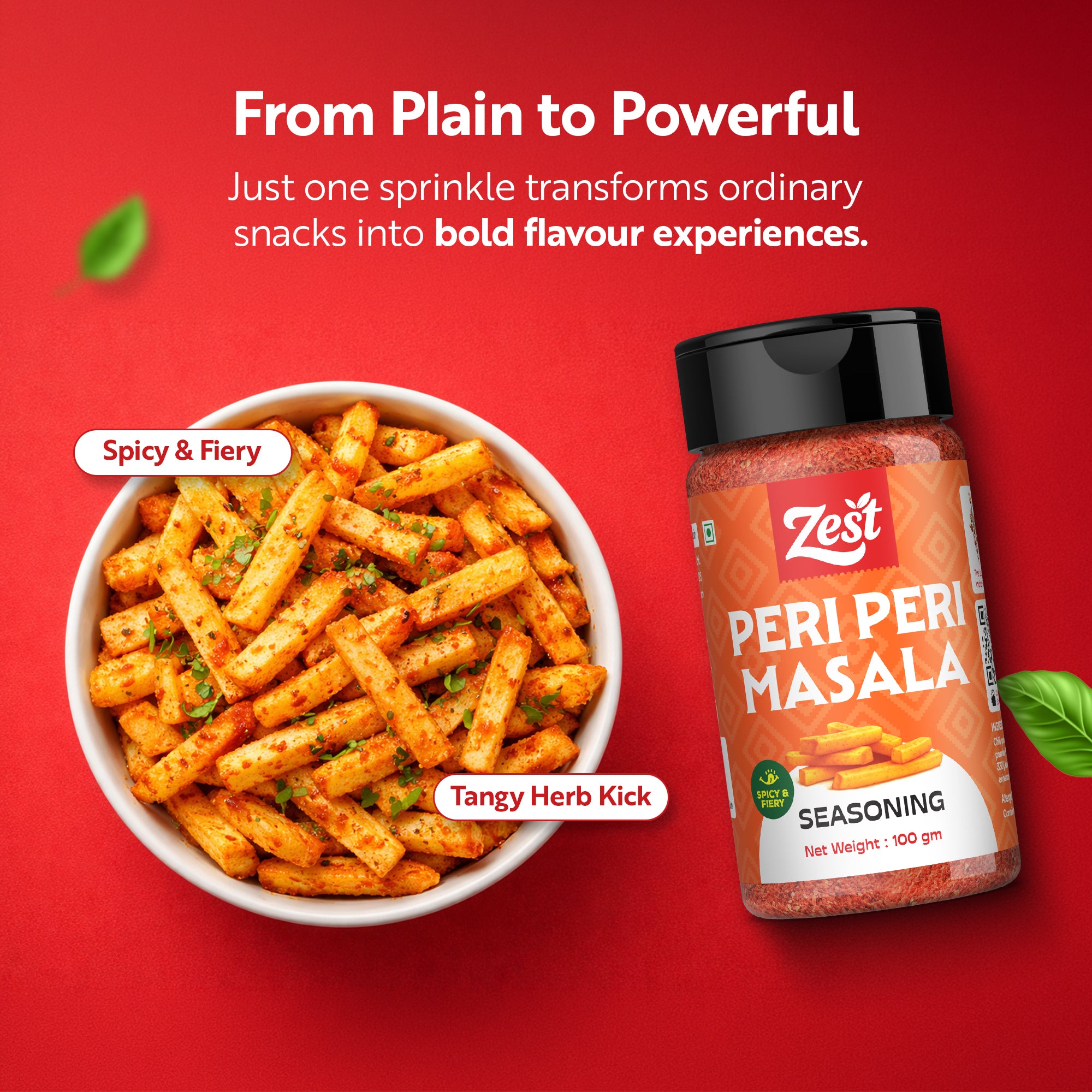 Zest Peri Peri Seasoning – Spicy & Tangy Chilli Herb Blend | 100g
