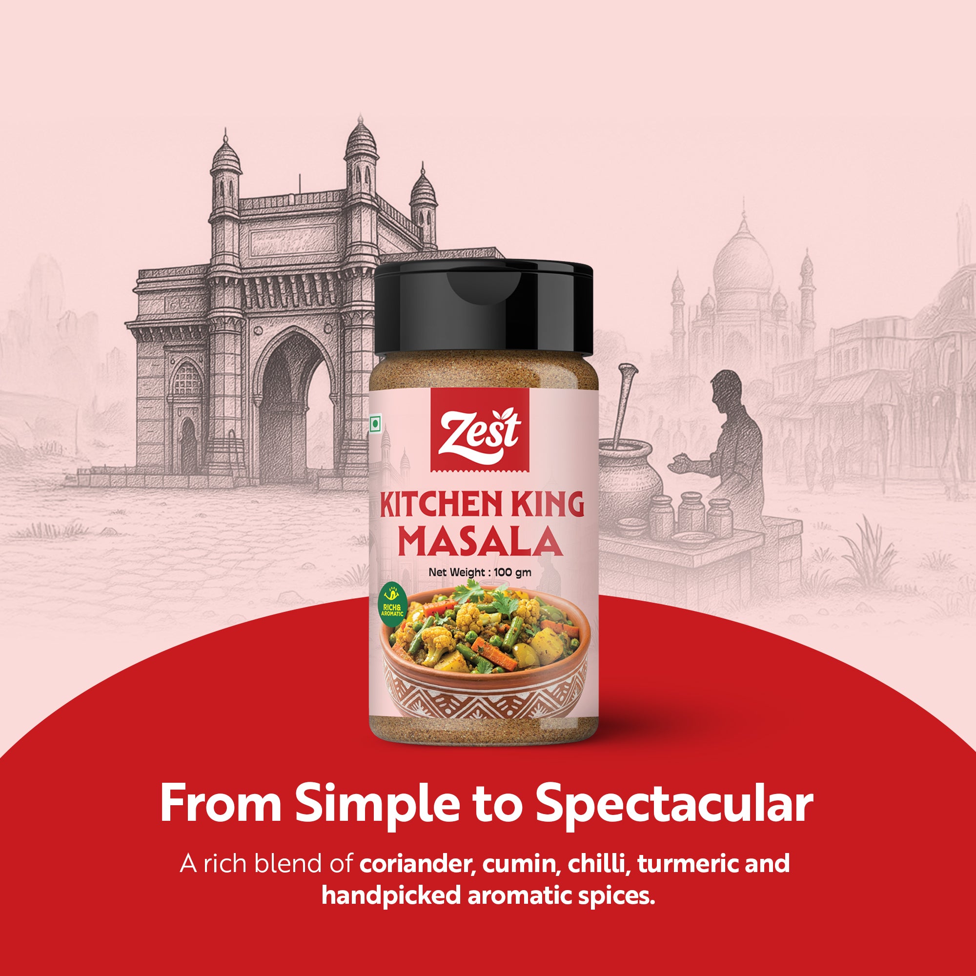 Kitchen King Masala by Zest – Aromatic & Versatile Spice Blend | 100g