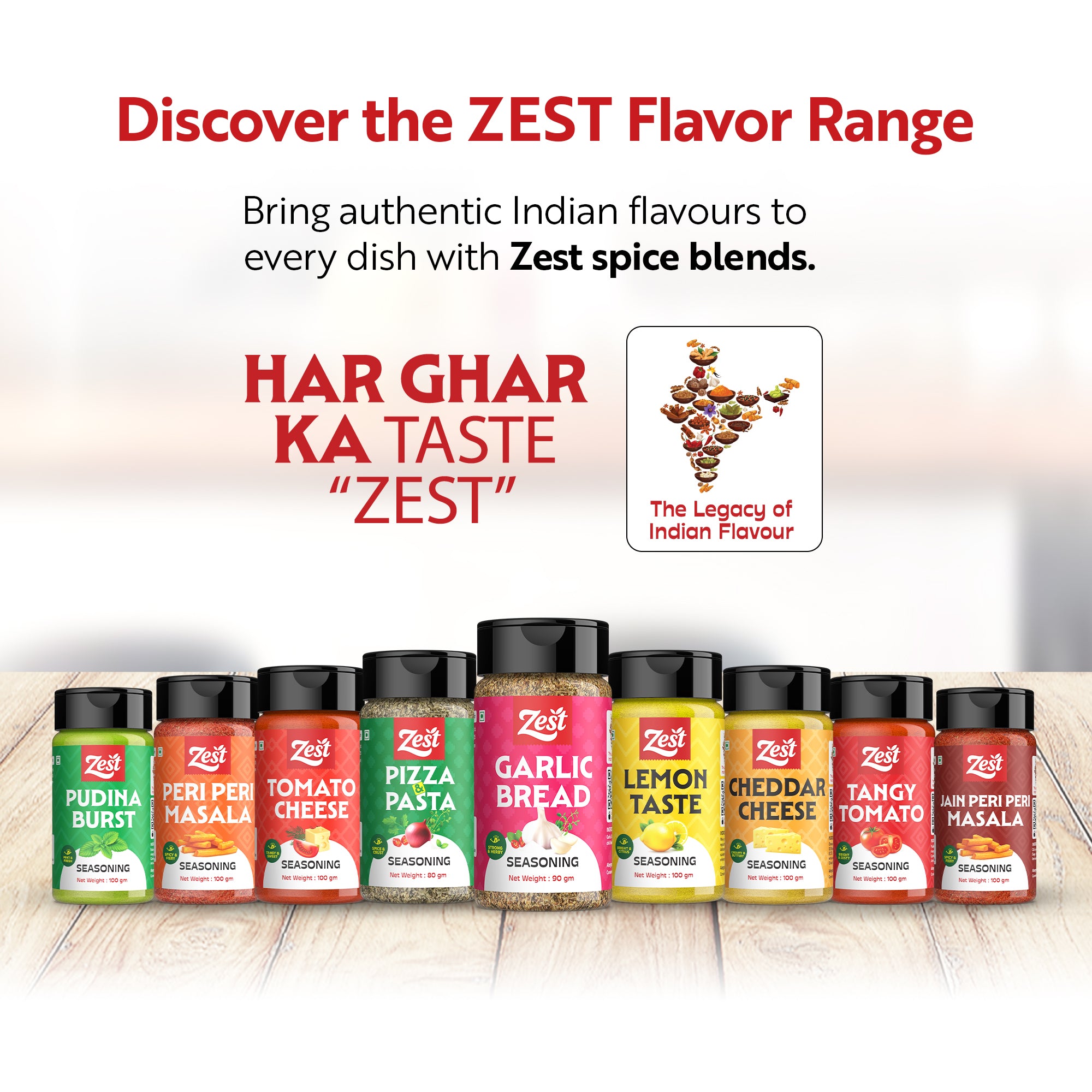 Zest Peri Peri Seasoning – Spicy & Tangy Chilli Herb Blend | 100g