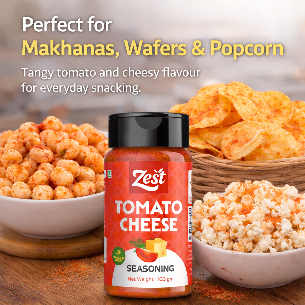 Zest Tomato Cheese Seasoning – Tangy Tomato & Creamy Cheese Blend | 100g