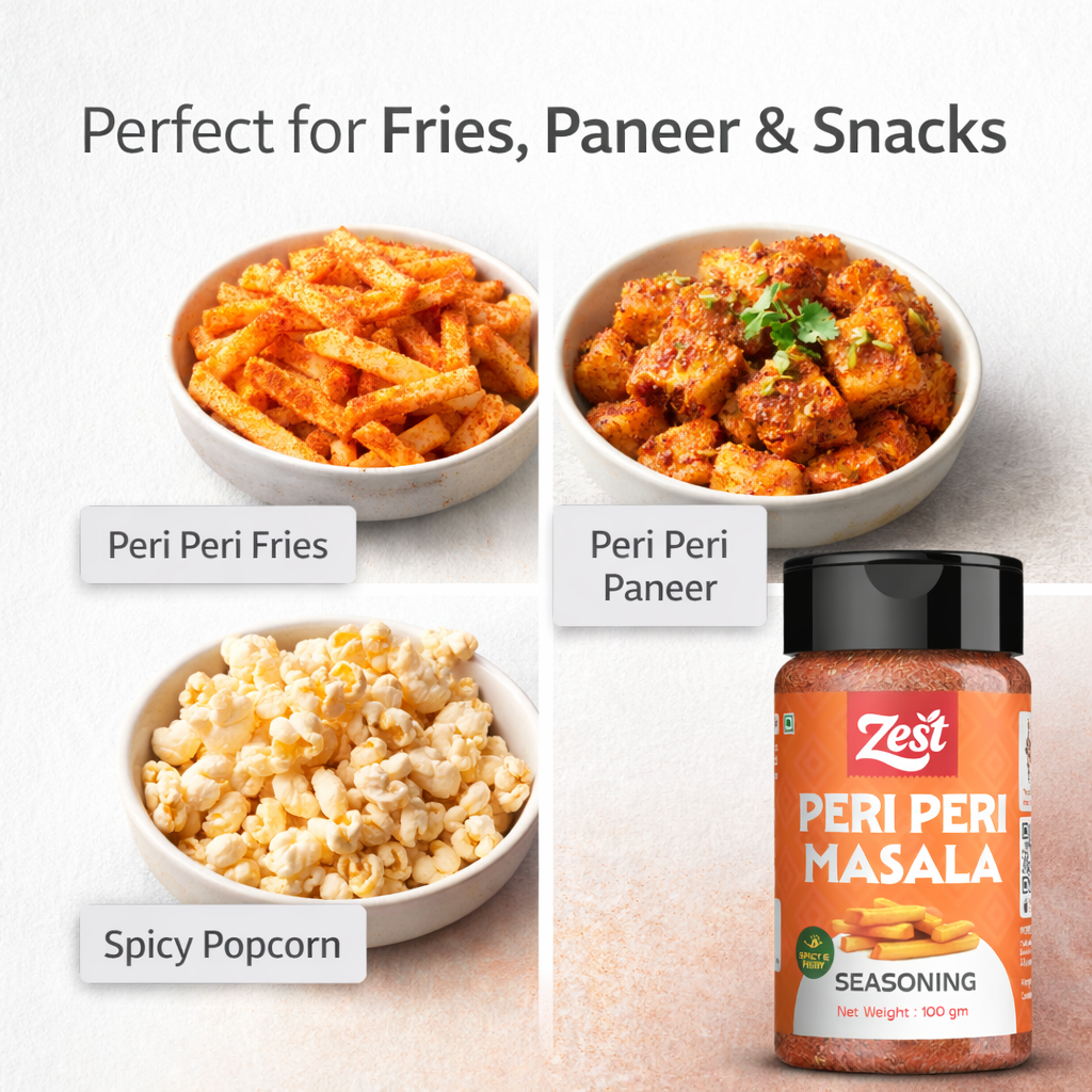 Zest Peri Peri Seasoning – Spicy & Tangy Chilli Herb Blend | 100g