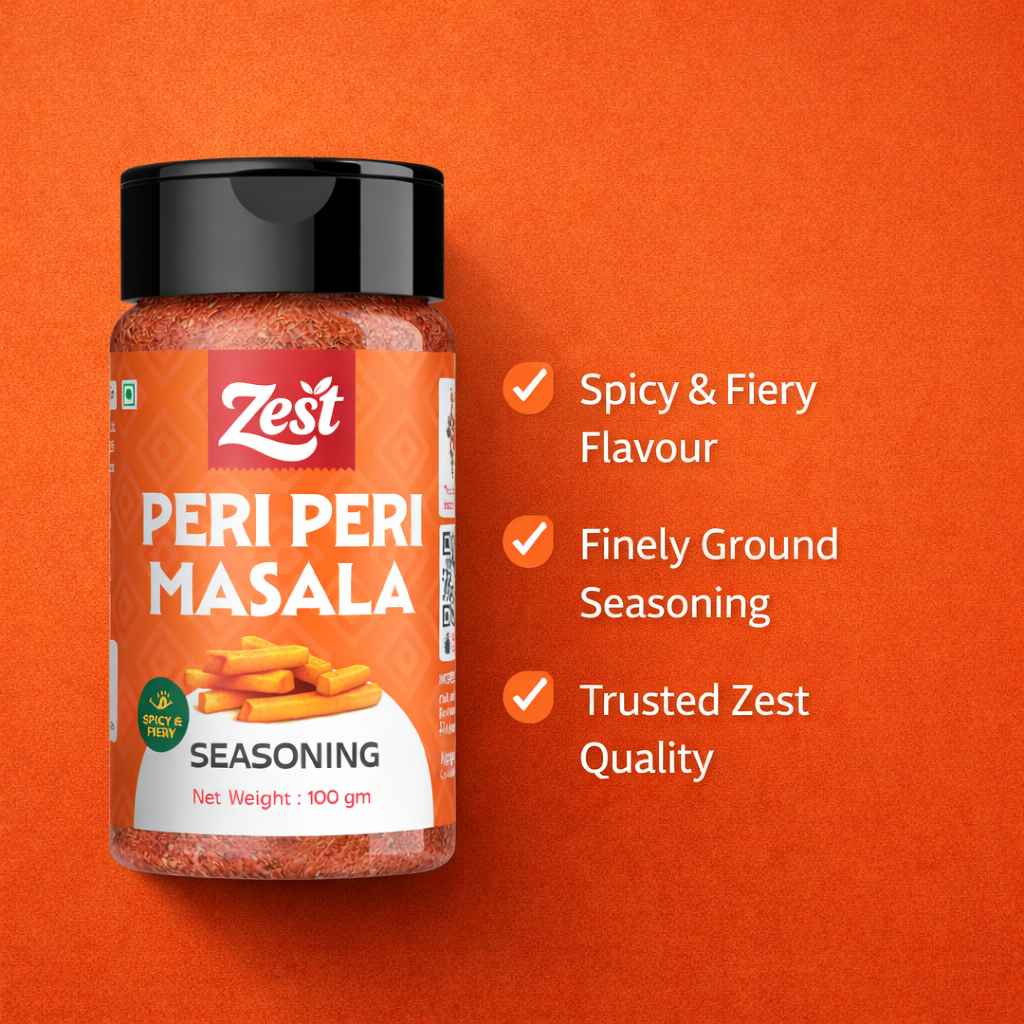 Zest Peri Peri Seasoning – Spicy & Tangy Chilli Herb Blend | 100g