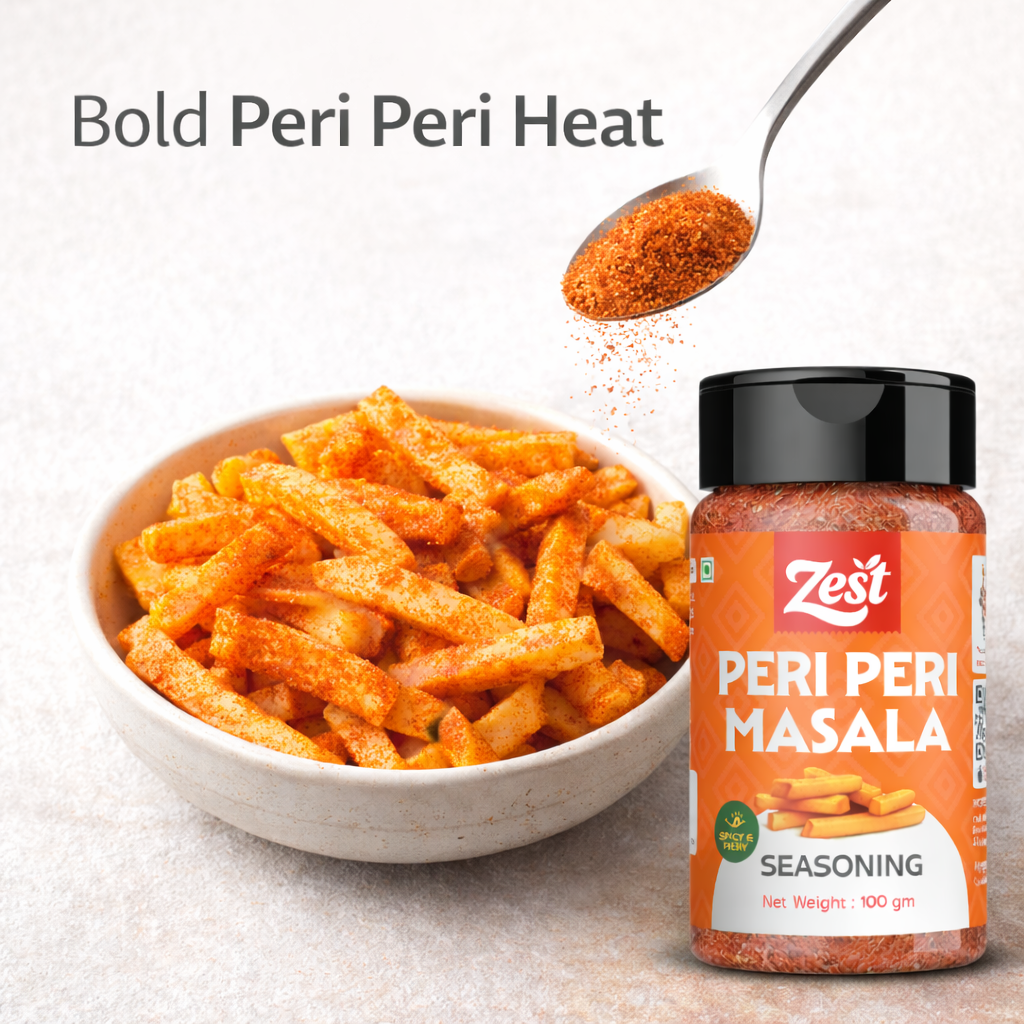 Zest Peri Peri Seasoning – Spicy & Tangy Chilli Herb Blend | 100g