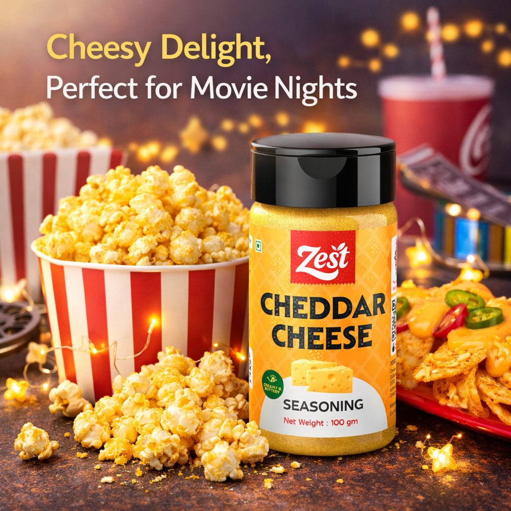 Cheddar Cheese Seasoning by Zest – Rich & Creamy Savoury Cheese Blend | 100g