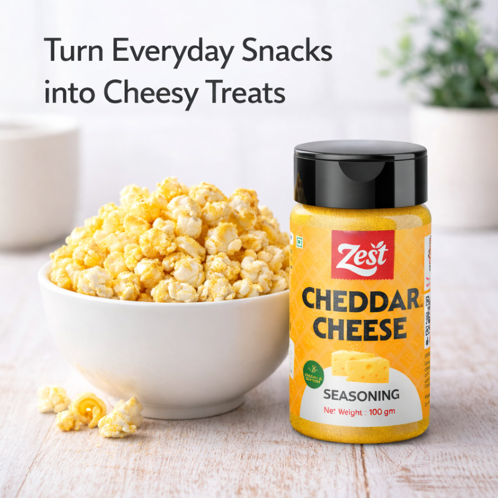 Cheddar Cheese Seasoning by Zest – Rich & Creamy Savoury Cheese Blend | 100g