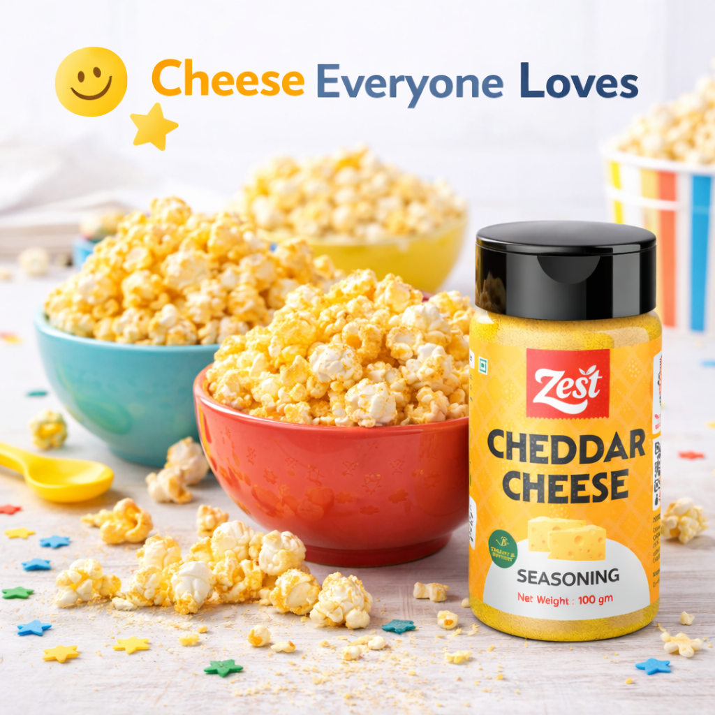 Cheddar Cheese Seasoning by Zest – Rich & Creamy Savoury Cheese Blend | 100g
