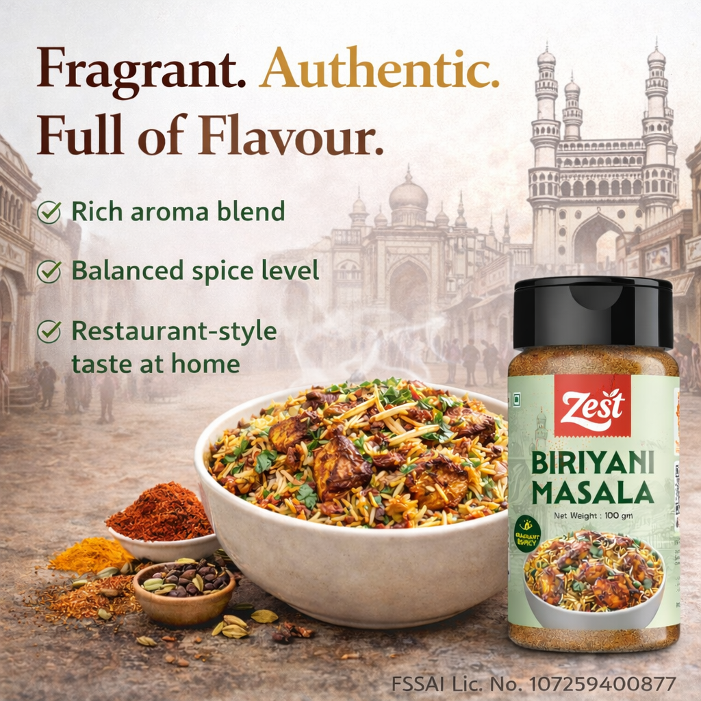Zest Biryani Masala – 100g | Rich & Aromatic Indian Spice Blend