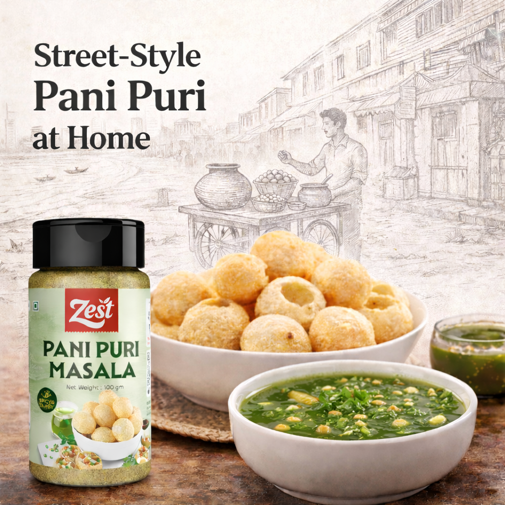 Zest Panipuri Masala – Tangy & Spicy Street-Style Blend | 100g