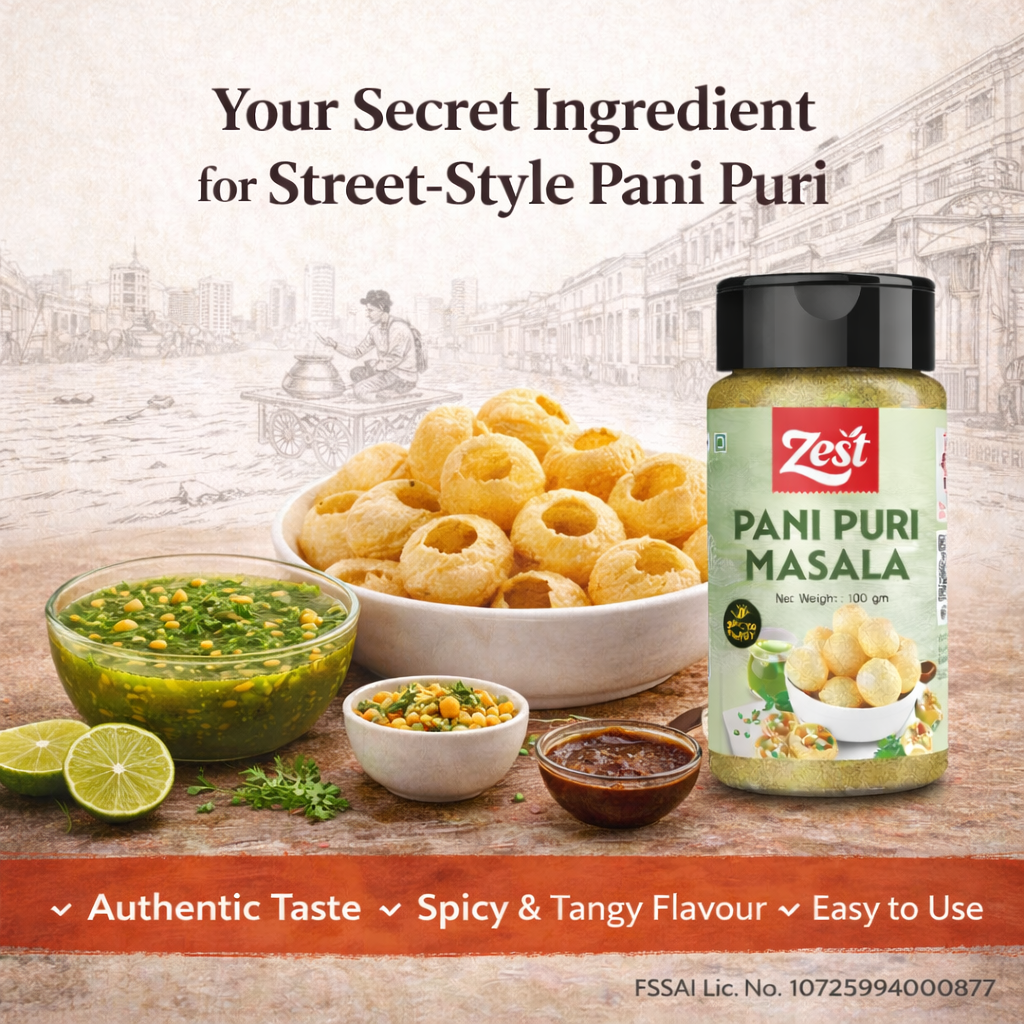 Zest Panipuri Masala – Tangy & Spicy Street-Style Blend | 100g
