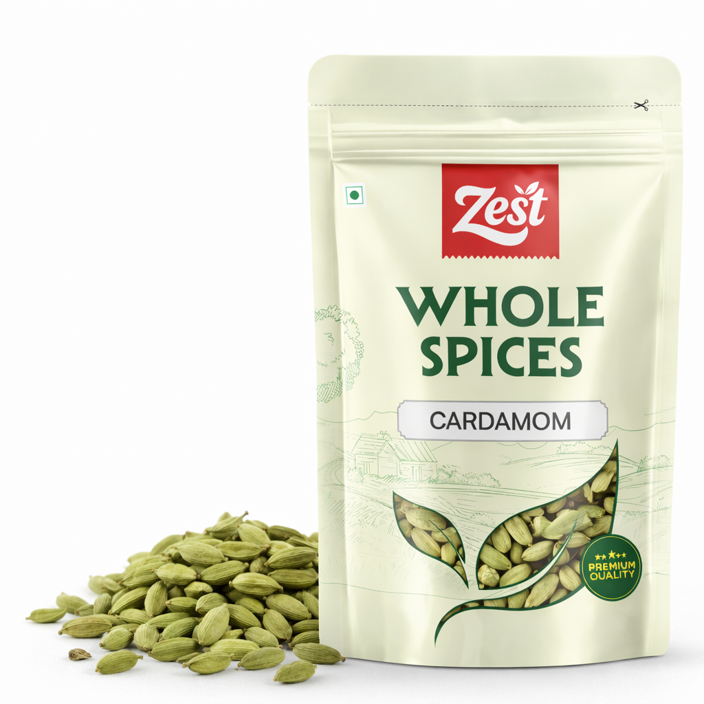Whole Cardamom – Premium, Fresh & Aromatic Indian Spice | 100g | Zest