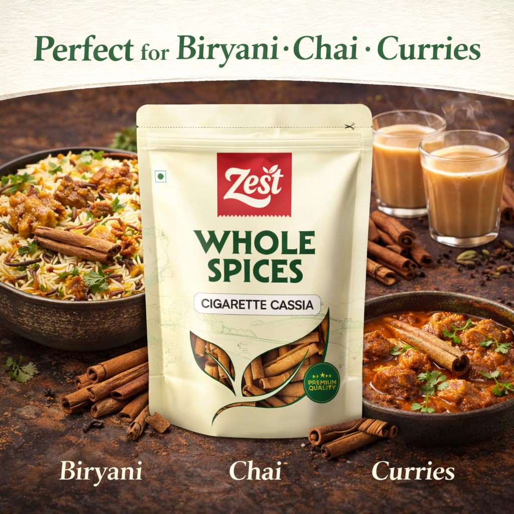 Taj Stick (Cassia Sticks) (Cigaratte Cassia)– Pure, Aromatic Whole Spice | 100g