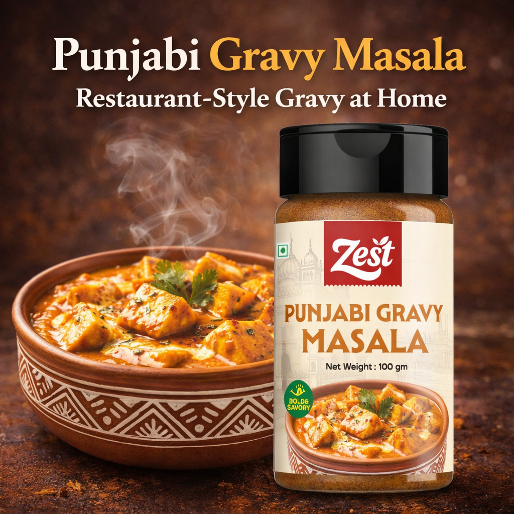 Zest Punjabi Gravy – 100g | Punjabi-Style Rich & Aromatic Gravy Blend