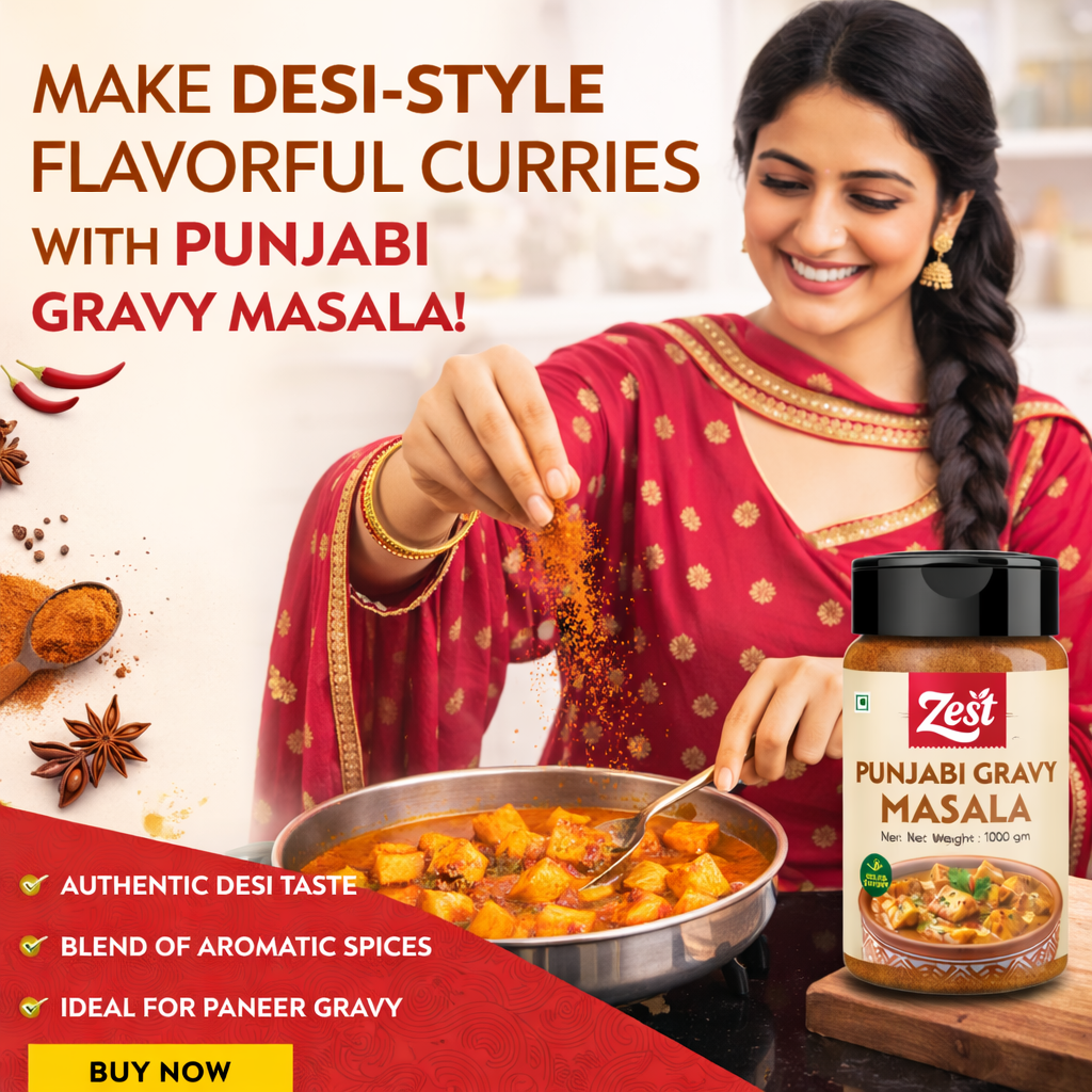 Zest Punjabi Gravy – 100g | Punjabi-Style Rich & Aromatic Gravy Blend
