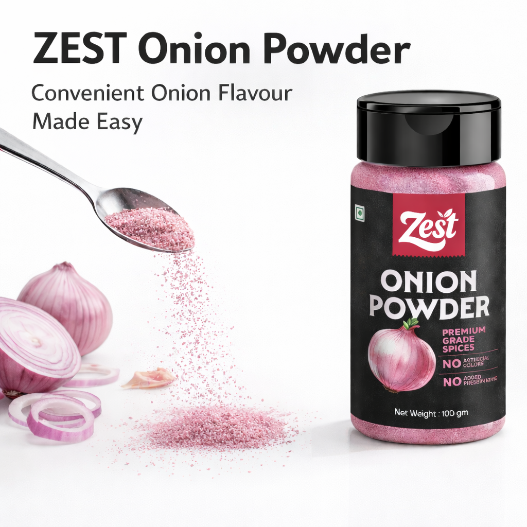 Onion Powder | Dehydrated Onion with Natural Aroma | Zest Exotic Range | 100gm