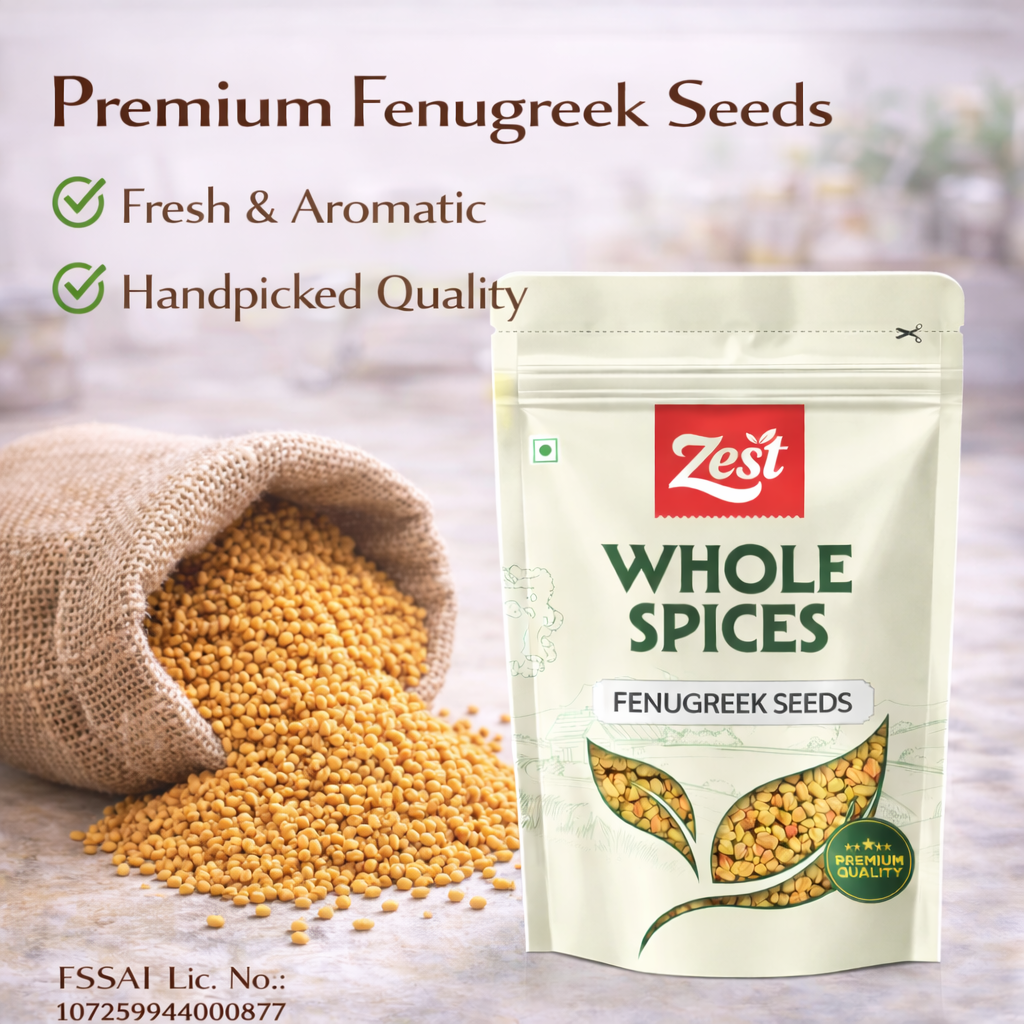 Fenugreek Seeds by Zest – Pure & Naturally Dried Methi Dana | 100gm