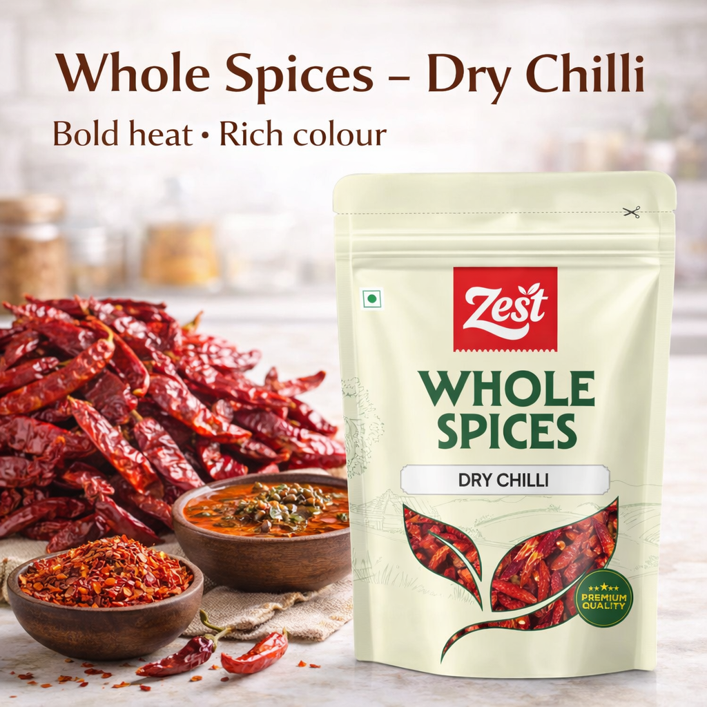Whole Dry Chilli by Zest – Premium Sun-Dried Red Chilli | 100gm