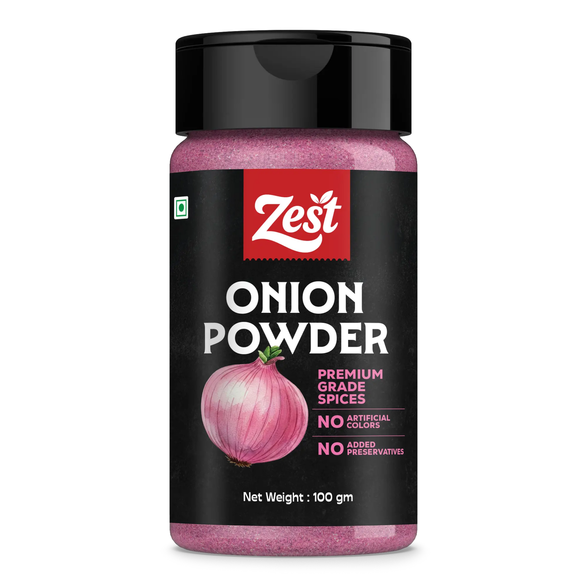 Zest Onion Powder container on a white background