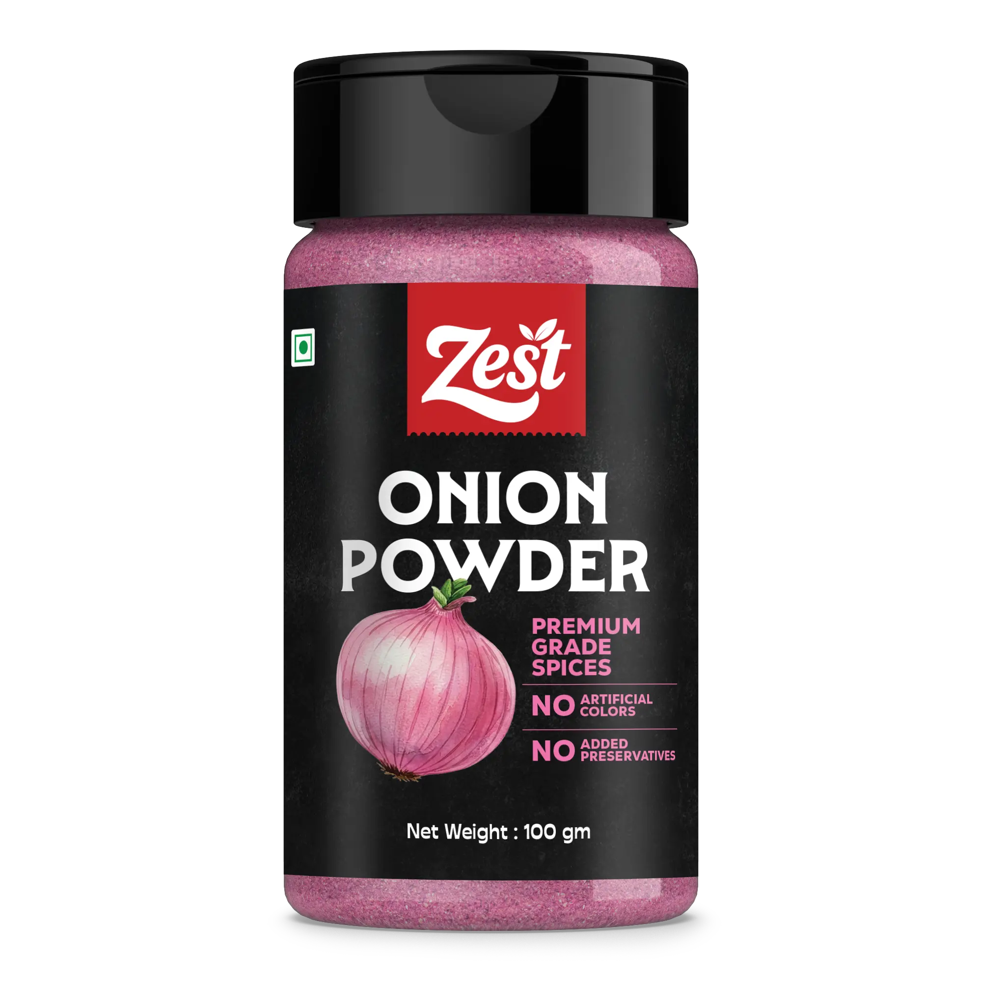 Zest Onion Powder container on a white background