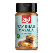 Jar of Zest Pav Bhaji Masala on a white background