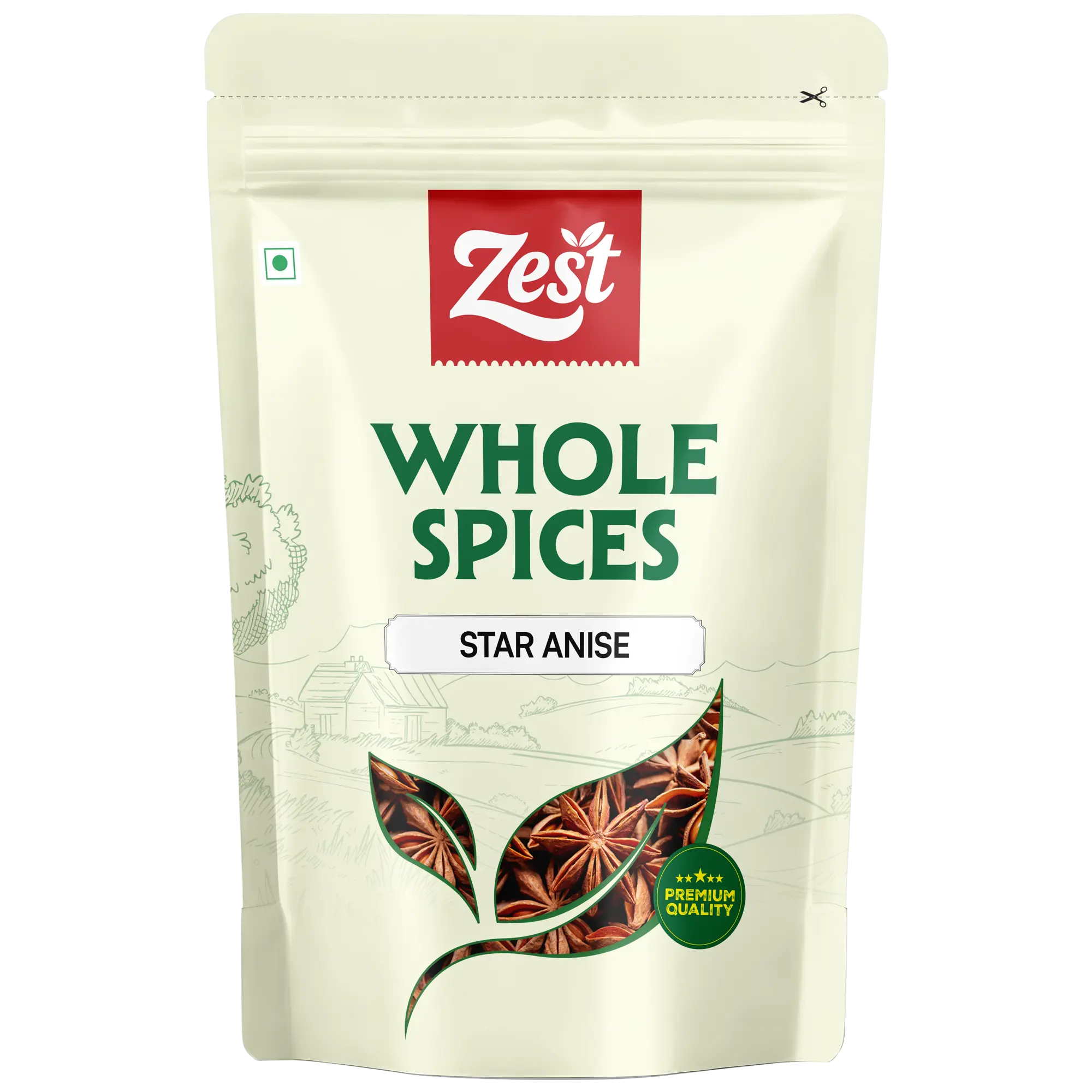Zest Whole Spices Star Anise packaging on a white background